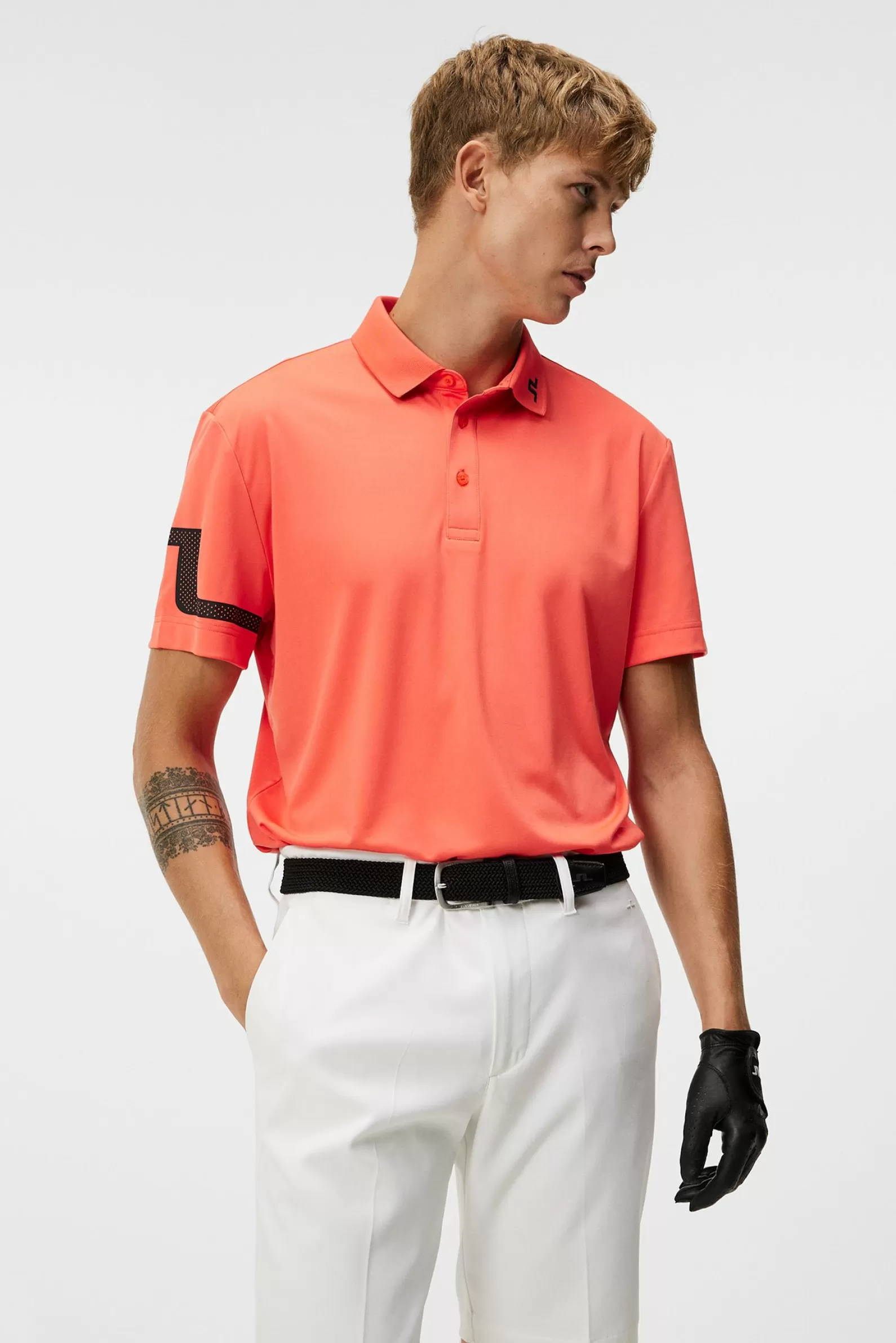 J.Lindeberg Heath Regular Fit Polo Fiery Red*MÄN Polotröjor