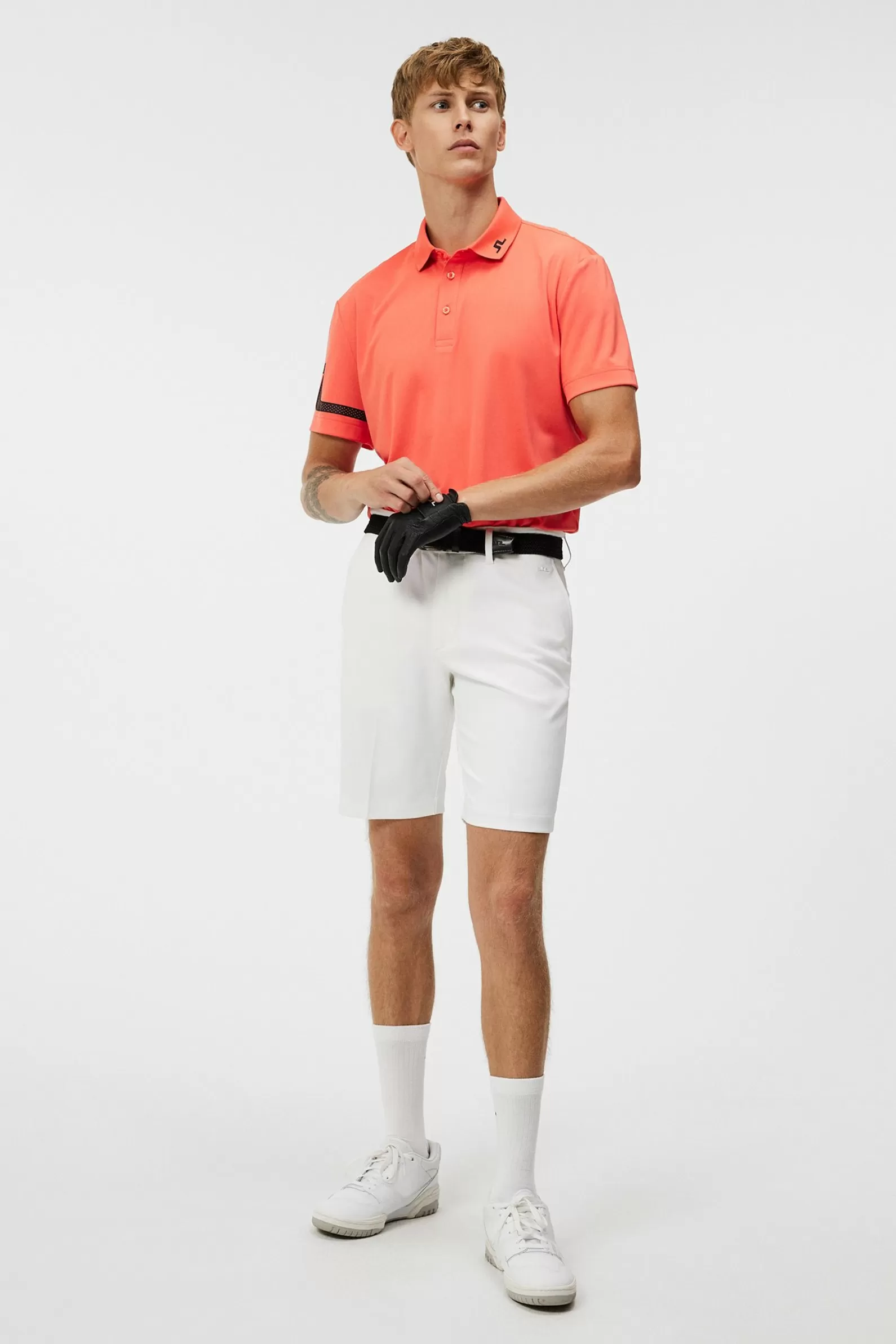 J.Lindeberg Heath Regular Fit Polo Fiery Red*MÄN Polotröjor