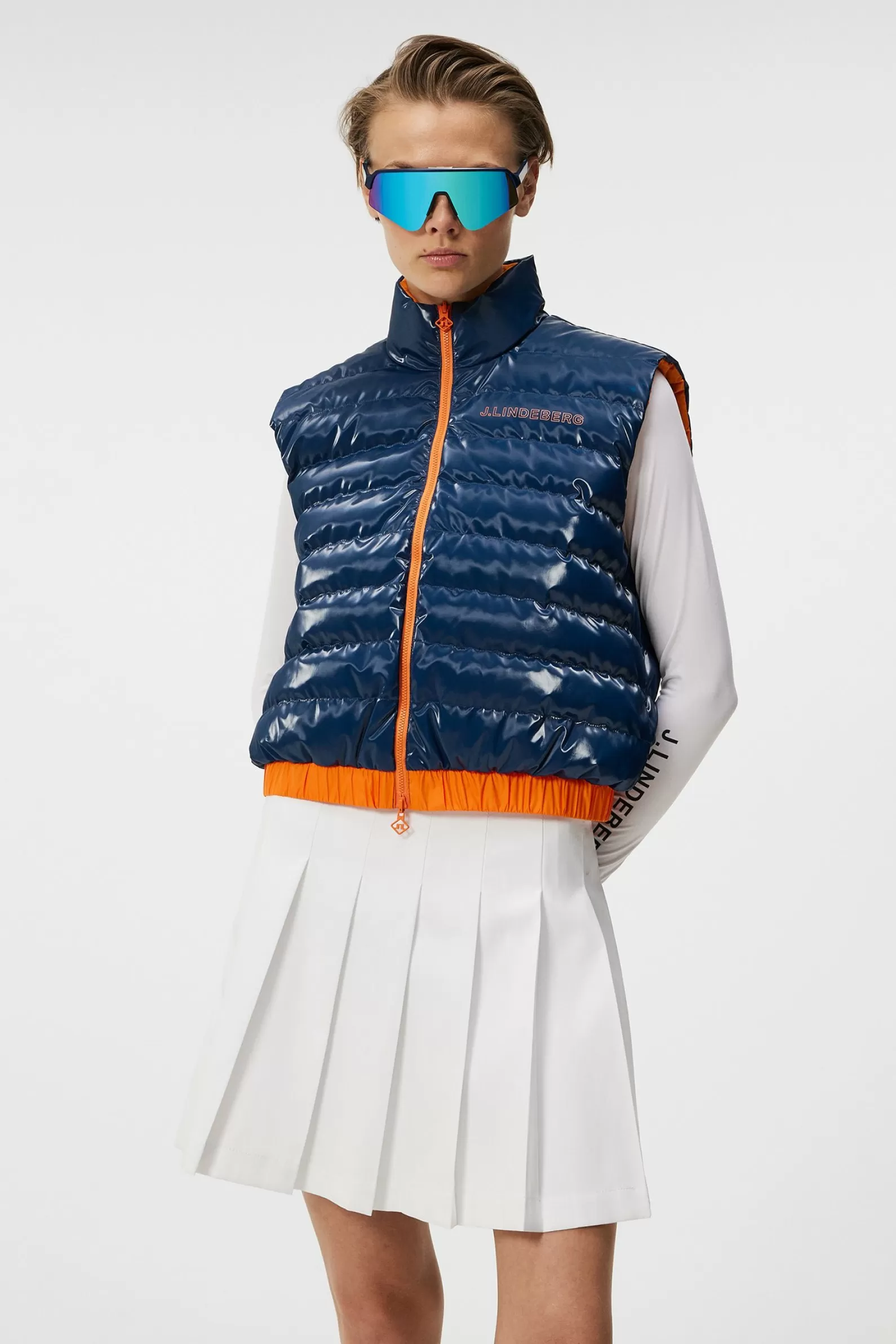 J.Lindeberg Isla Reversible Vest Silver*KVINNOR Gilets | Jackor