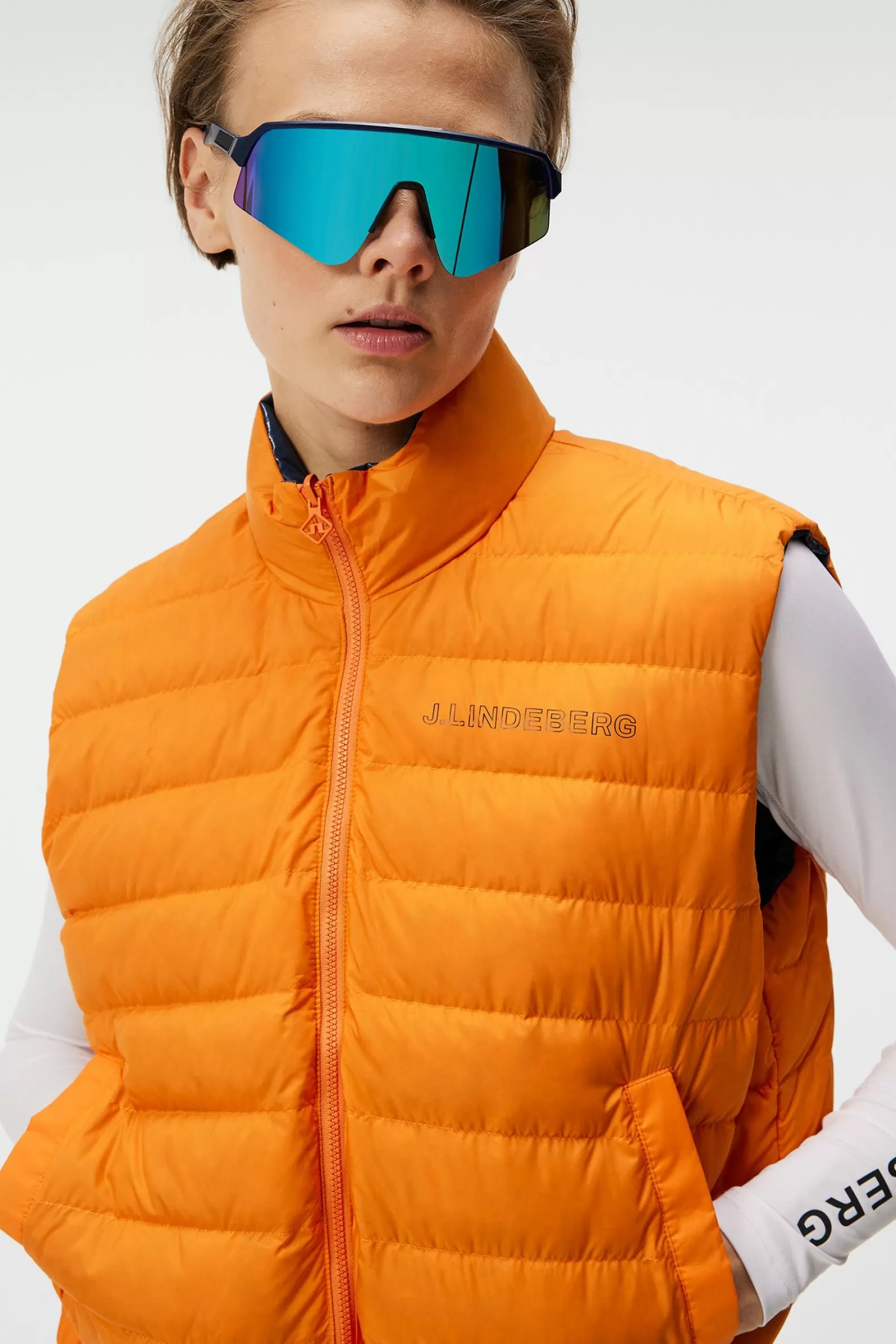 J.Lindeberg Isla Reversible Vest Silver*KVINNOR Gilets | Jackor