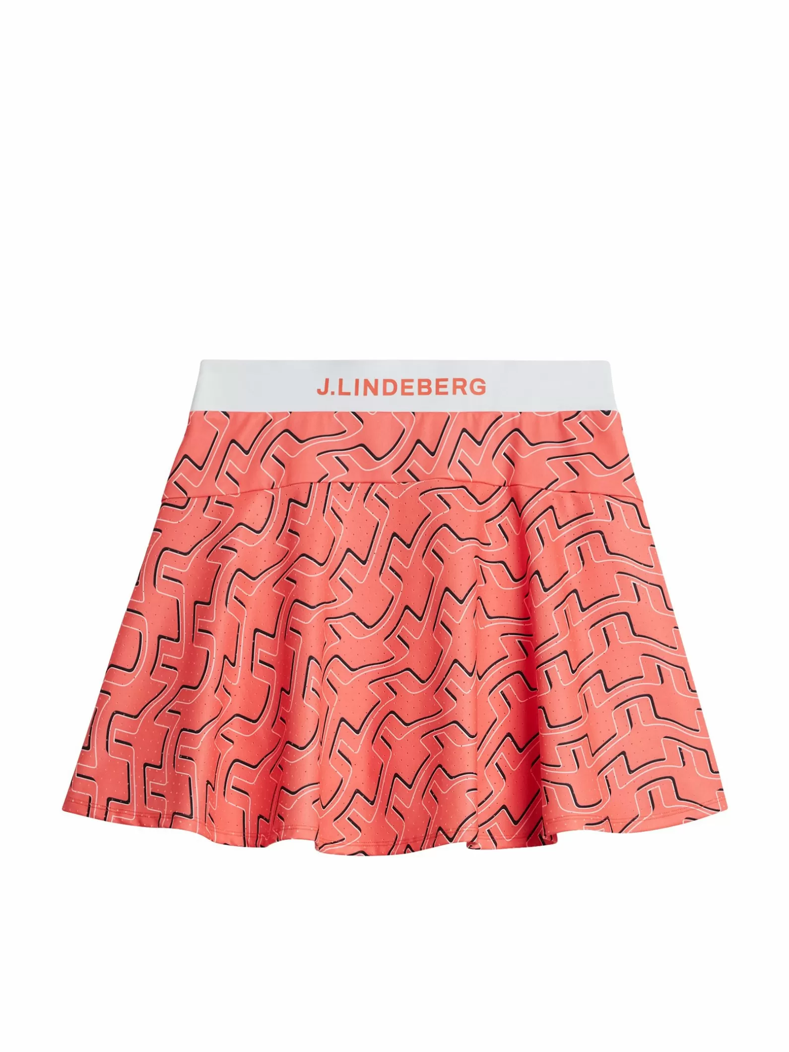 J.Lindeberg Jane Print Skirt Outline Bridge Wave Coral*KVINNOR Kjolar