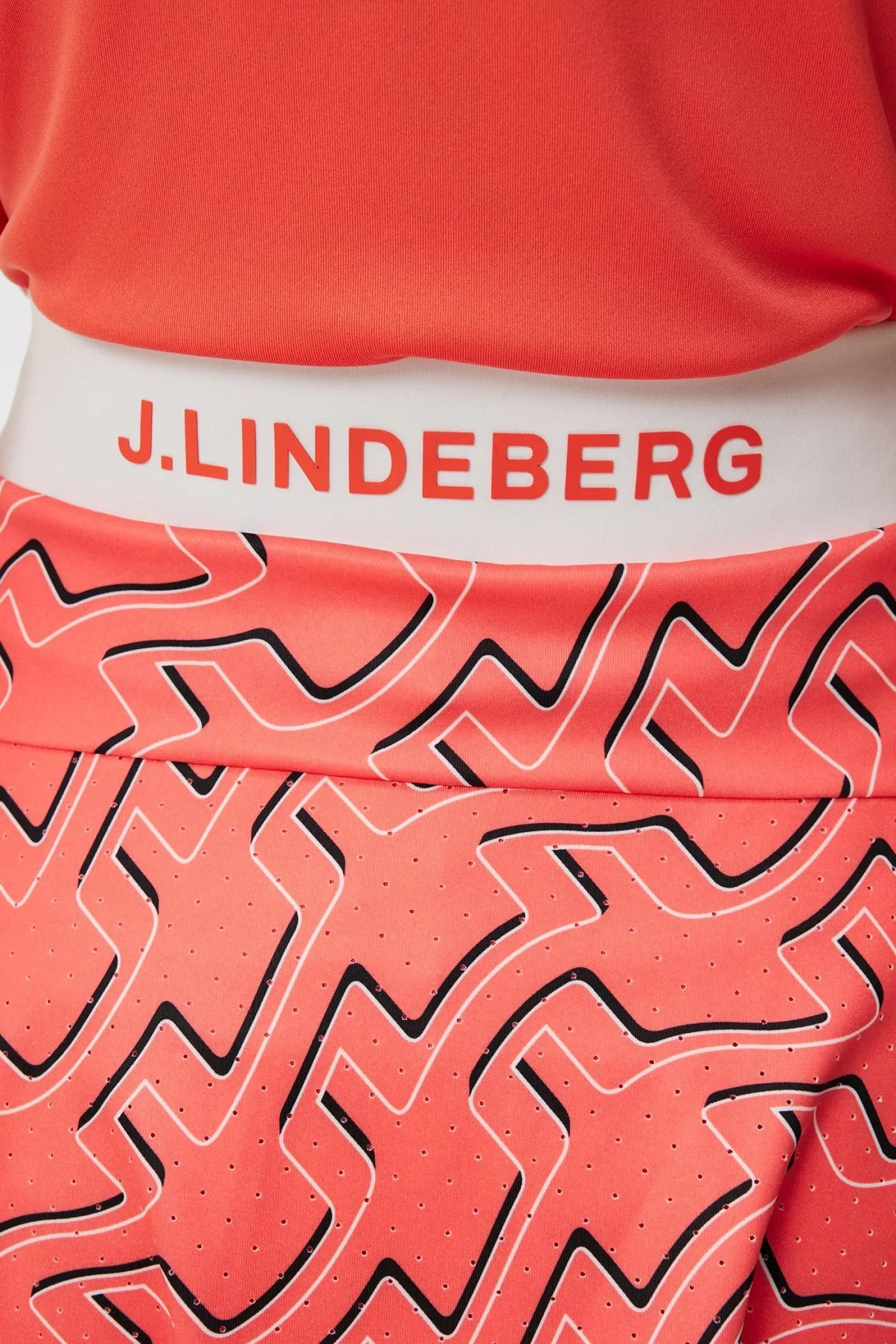 J.Lindeberg Jane Print Skirt Outline Bridge Wave Coral*KVINNOR Kjolar