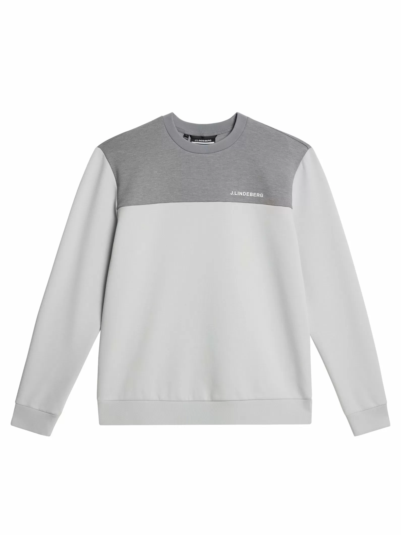 J.Lindeberg Jeff Crew Neck Light Grey Melange*MÄN Tröjor