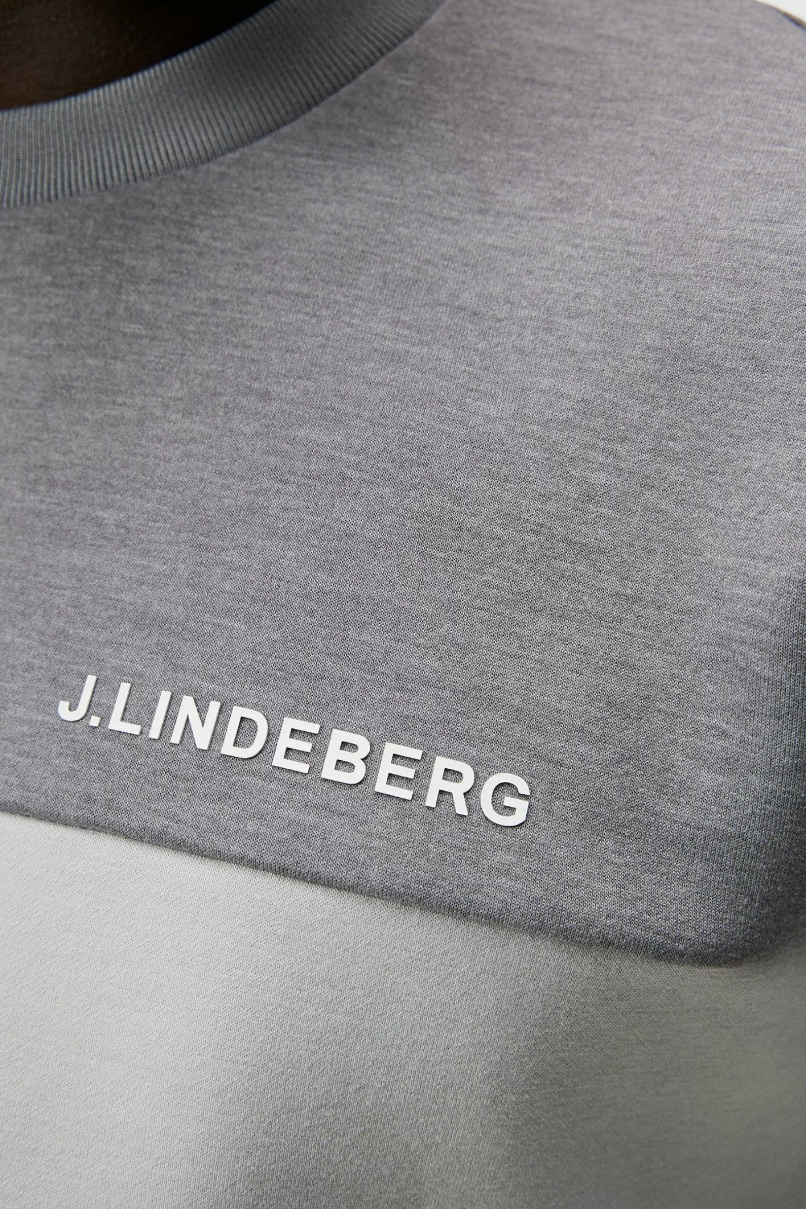 J.Lindeberg Jeff Crew Neck Light Grey Melange*MÄN Tröjor