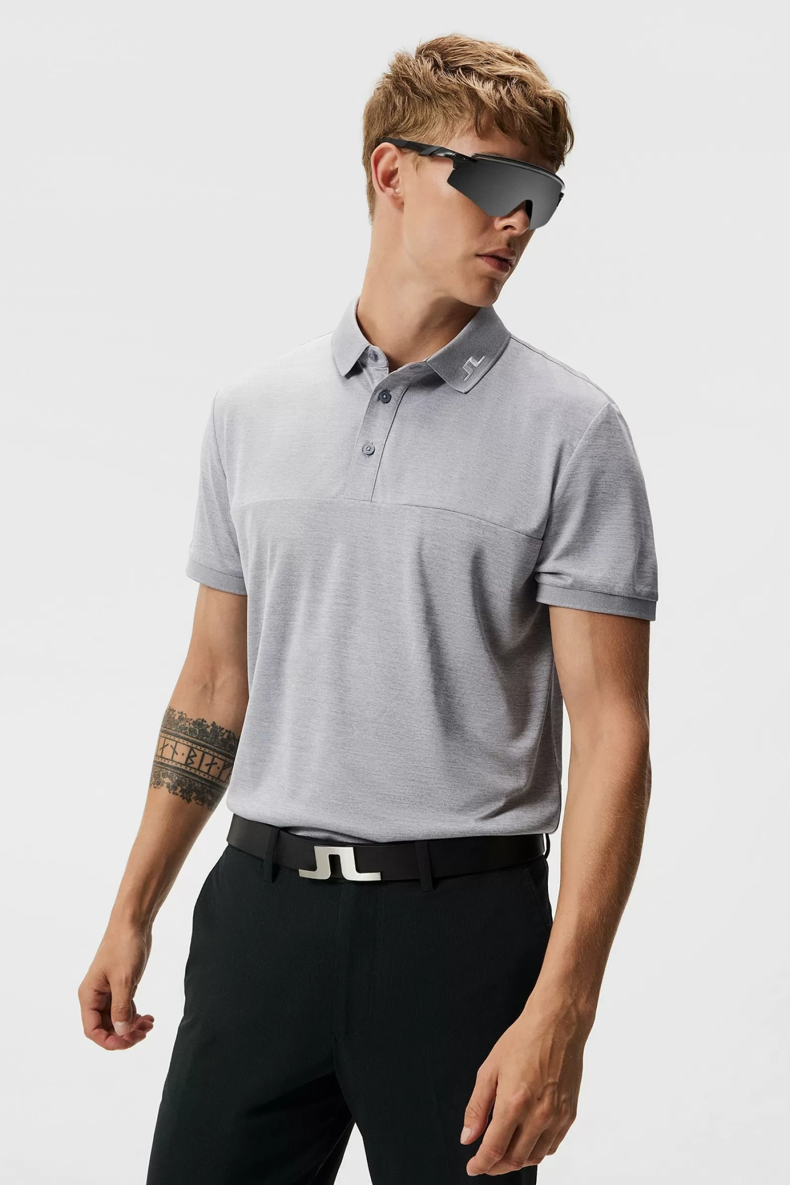 J.Lindeberg Jeff Reg Fit Polo White*MÄN Polotröjor