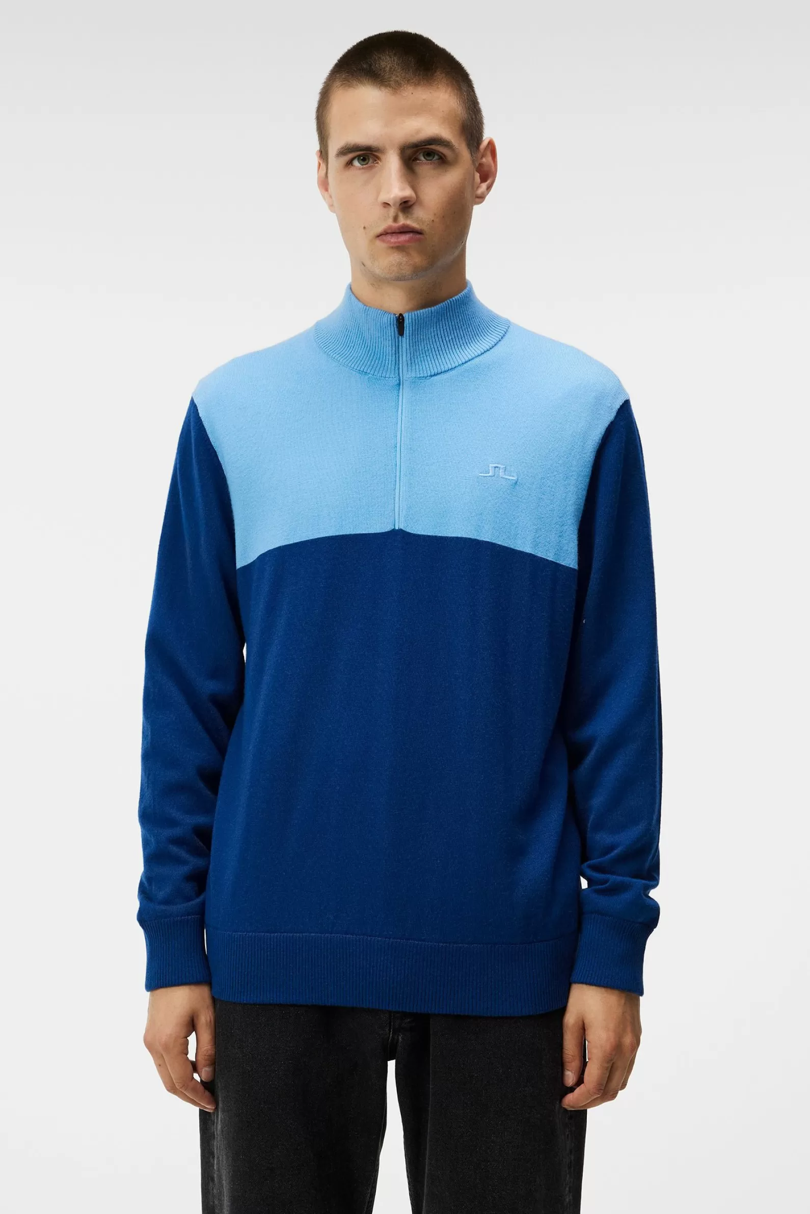 J.Lindeberg Jeff Windbreaker Sweater Estate Blue*MÄN Tröjor | Stickat