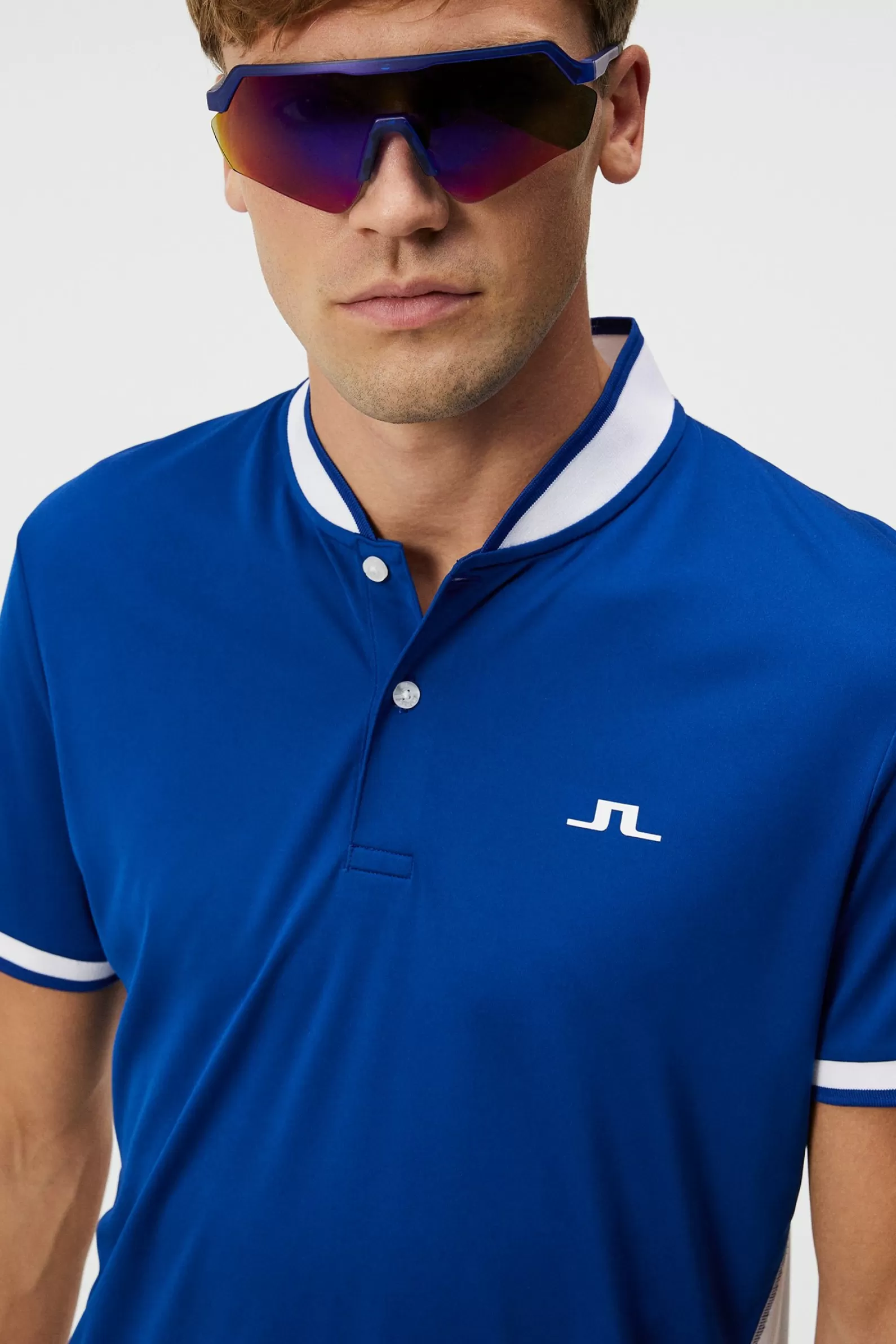 J.Lindeberg Jensen Regular Fit Polo Sodalite Blue*MÄN Polotröjor