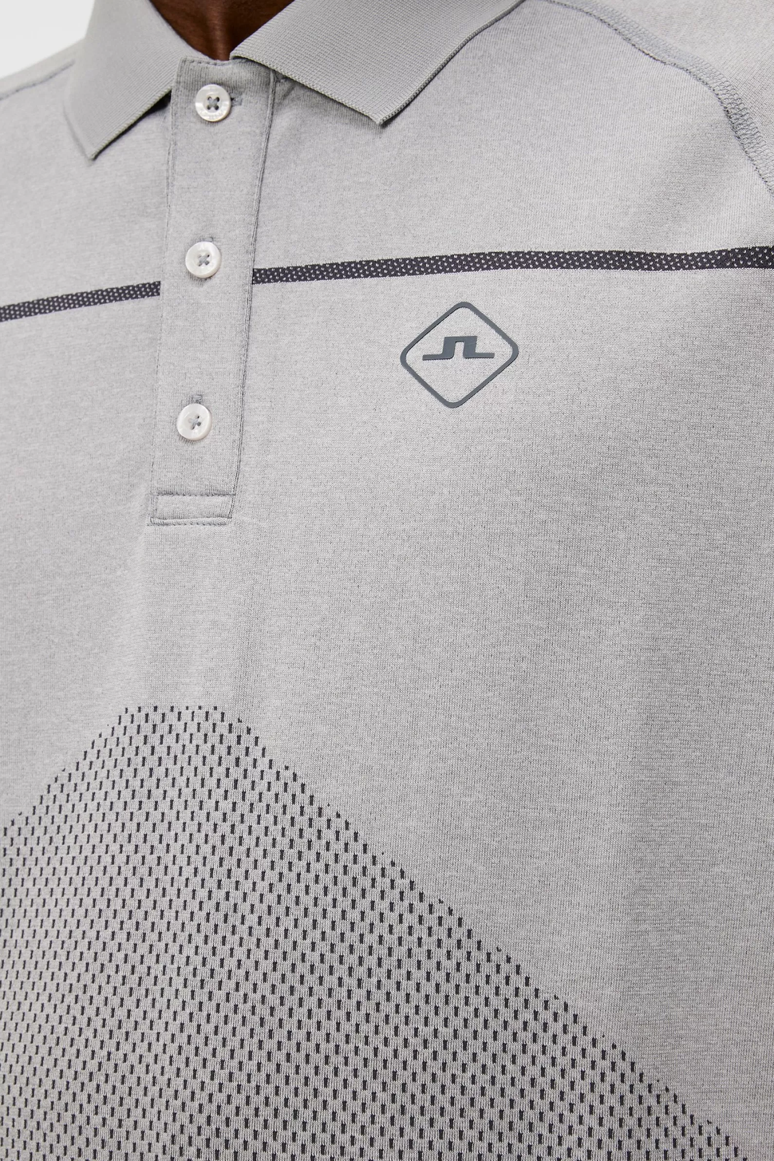 J.Lindeberg Jimmy Seamless Polo Light Grey Melange*MÄN Polotröjor