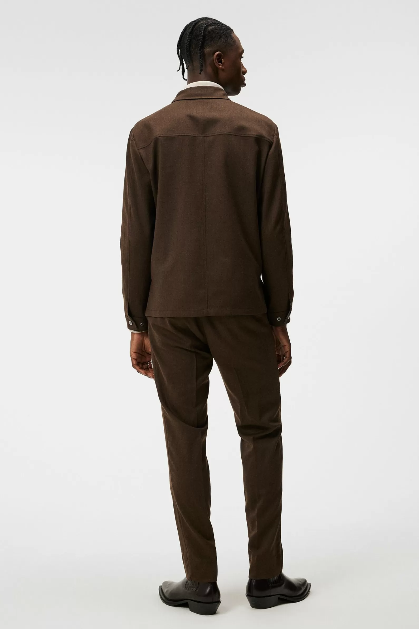 J.Lindeberg Julius Flannel Overshirt Forest Green*MÄN Jackor | Övertröjor | Skjortor