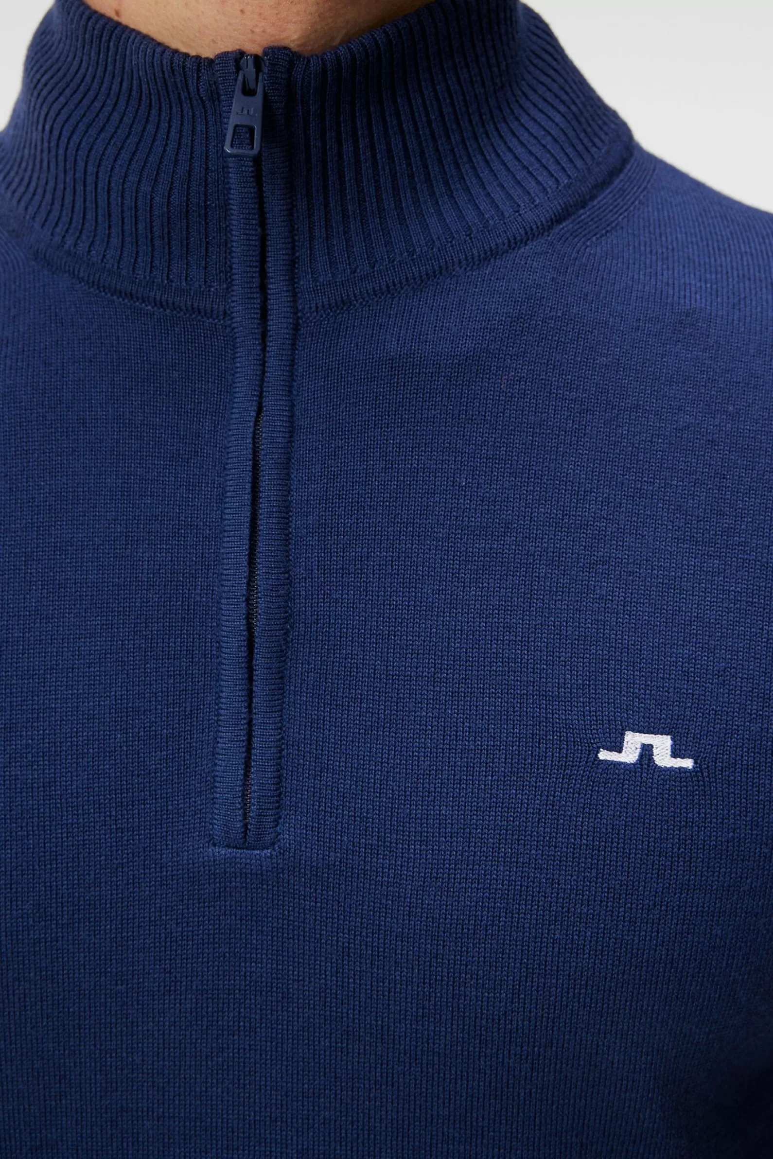 J.Lindeberg Kian Zipped Sweater Estate Blue*MÄN Stickat