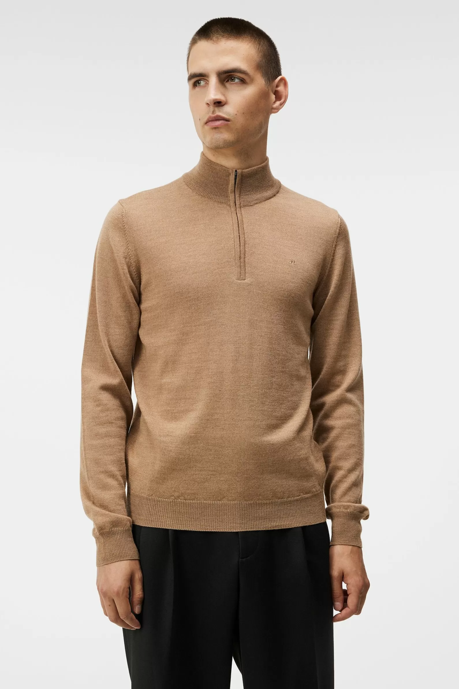 J.Lindeberg Kiyan Quarter Zip Sweater Zinfandel*MÄN Stickat