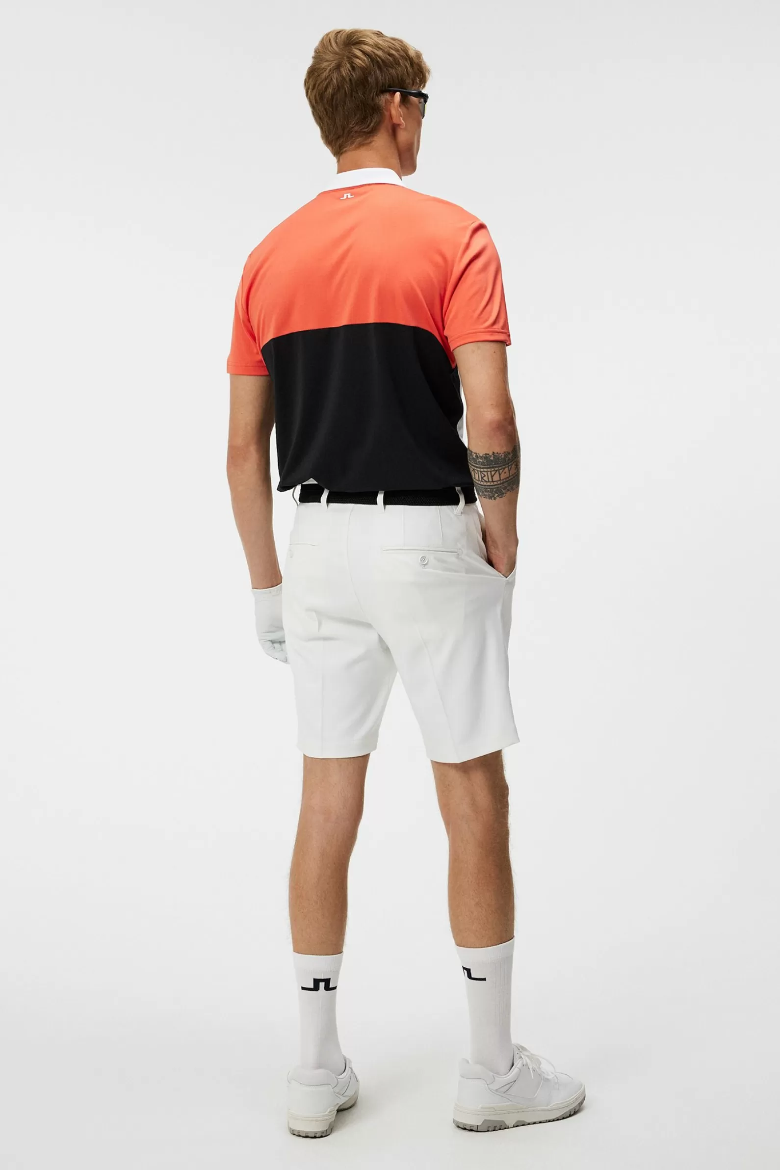 J.Lindeberg Kohen Reg Fit Polo Hot Coral*MÄN Polotröjor