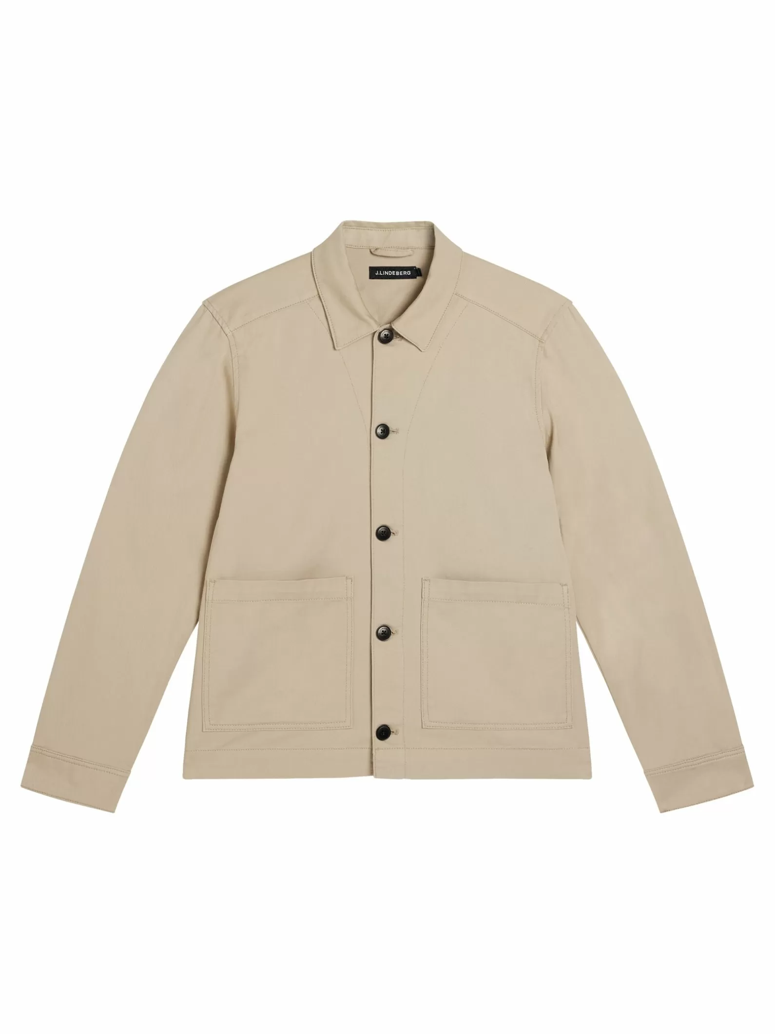 J.Lindeberg Lando Organic Twill Overshirt Oyster Gray*MÄN Jackor | Övertröjor