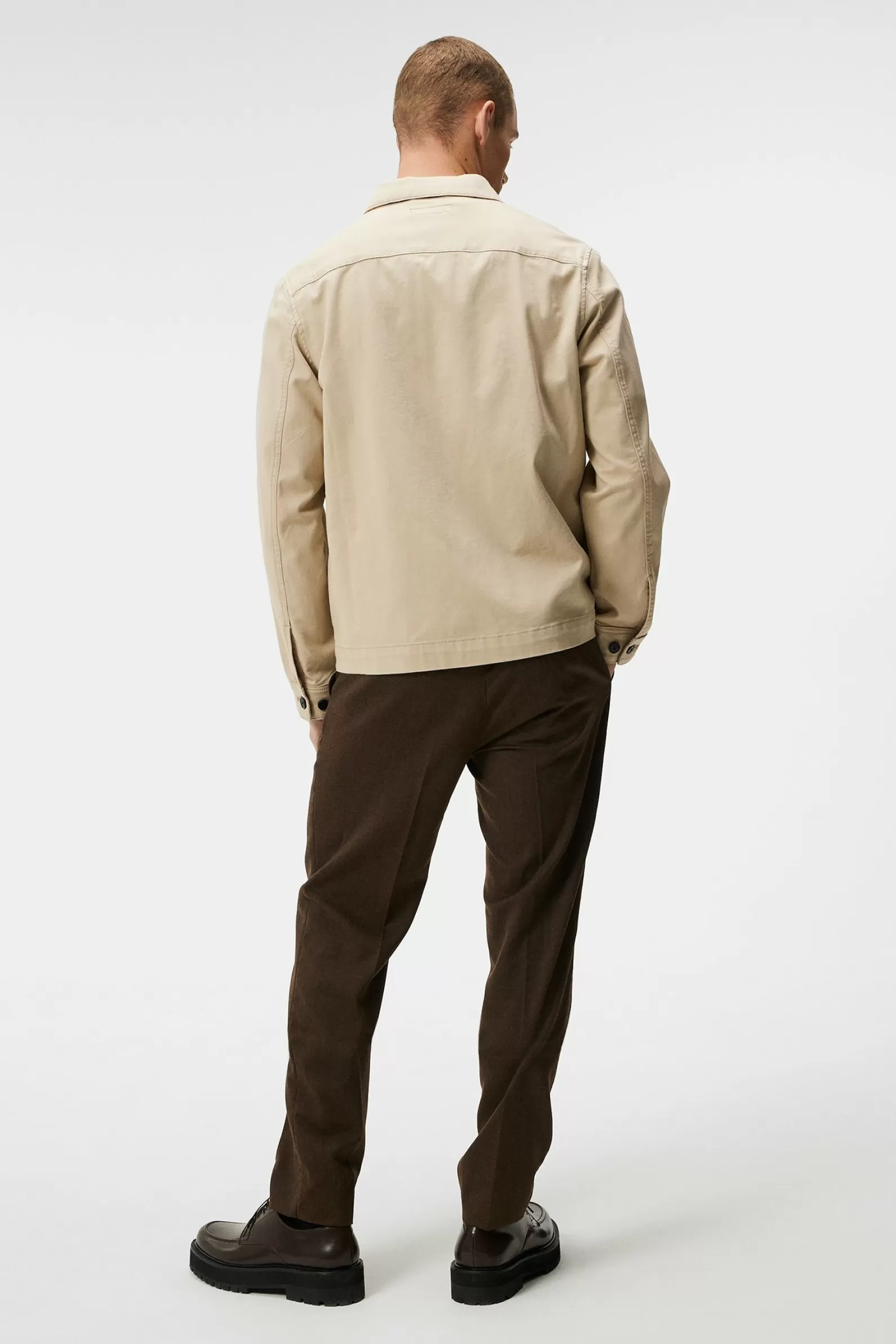 J.Lindeberg Lando Organic Twill Overshirt Oyster Gray*MÄN Jackor | Övertröjor