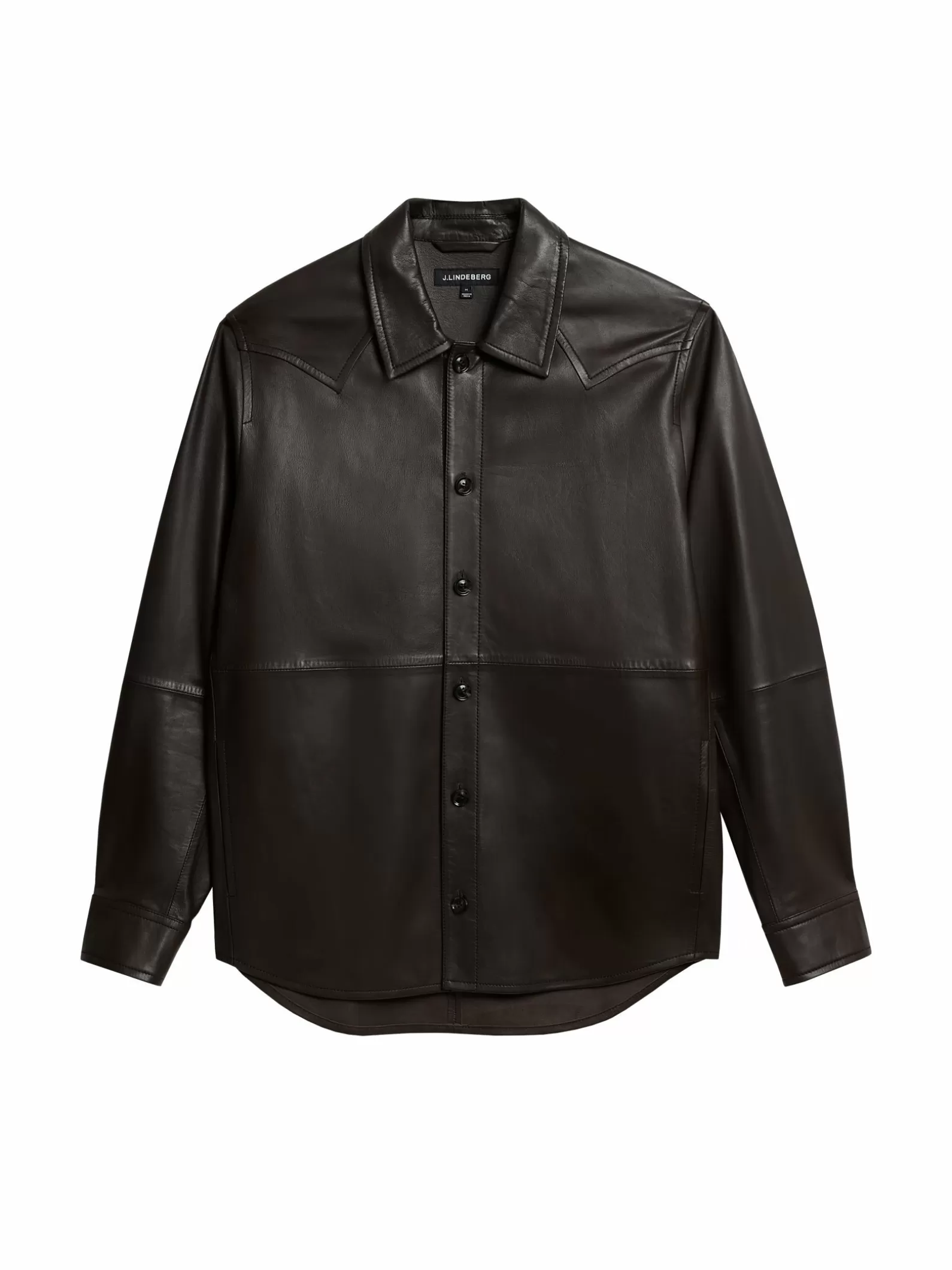 J.Lindeberg Landon Leather Overshirt Delicioso*MÄN Jackor | Övertröjor | Skjortor