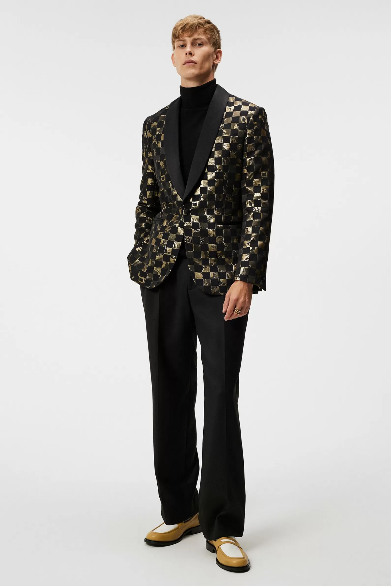 J.Lindeberg Lenny S Iris Check Blazer Black*MÄN Blazers