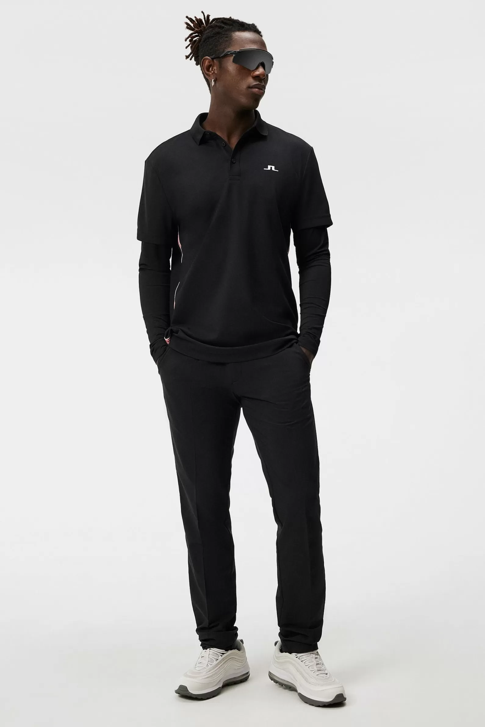 J.Lindeberg Liam Regular Fit Ls Polo Black*MÄN Bas- och mellanlager | Polotröjor