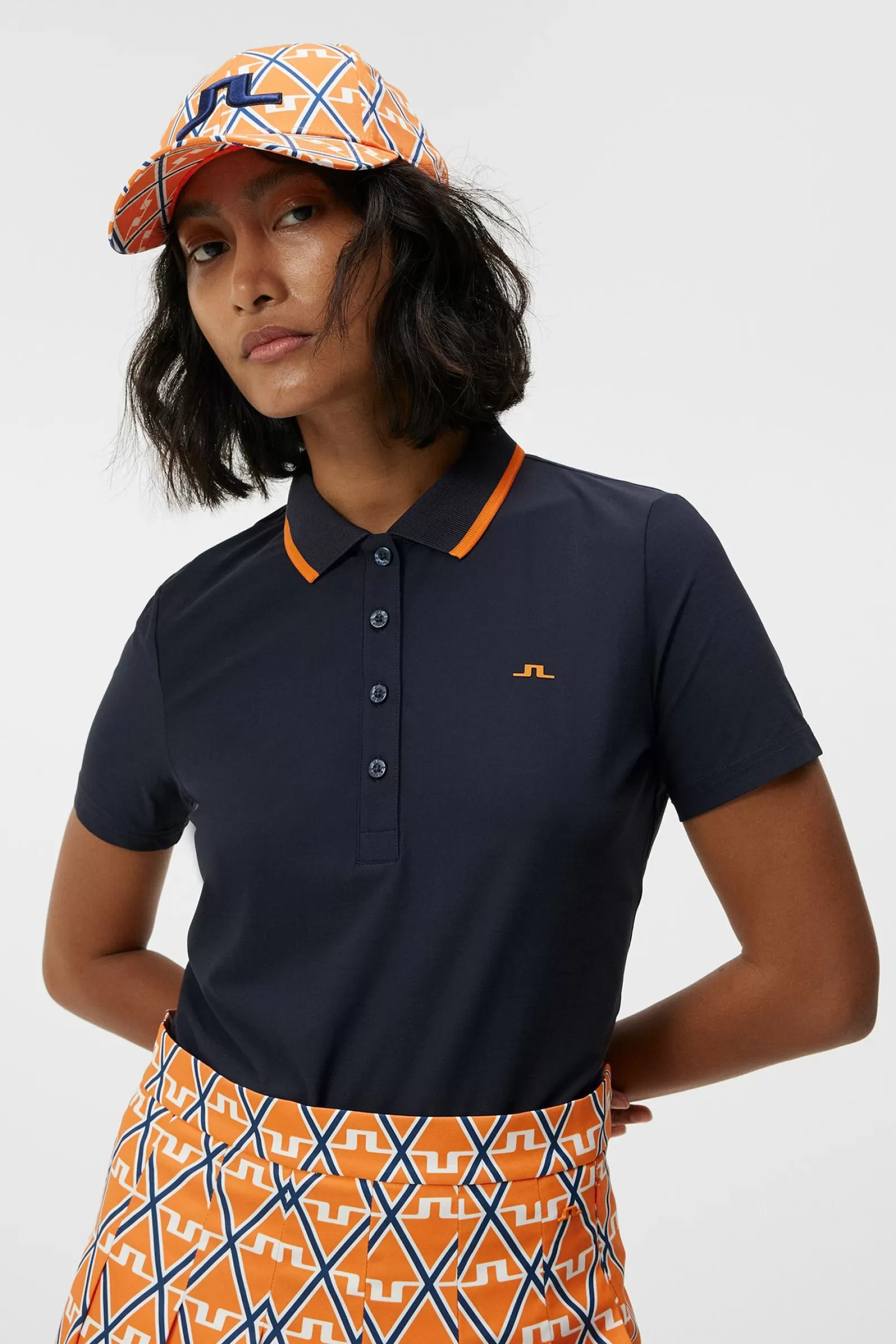 J.Lindeberg Lily Polo Navy Melange*KVINNOR Polotröjor