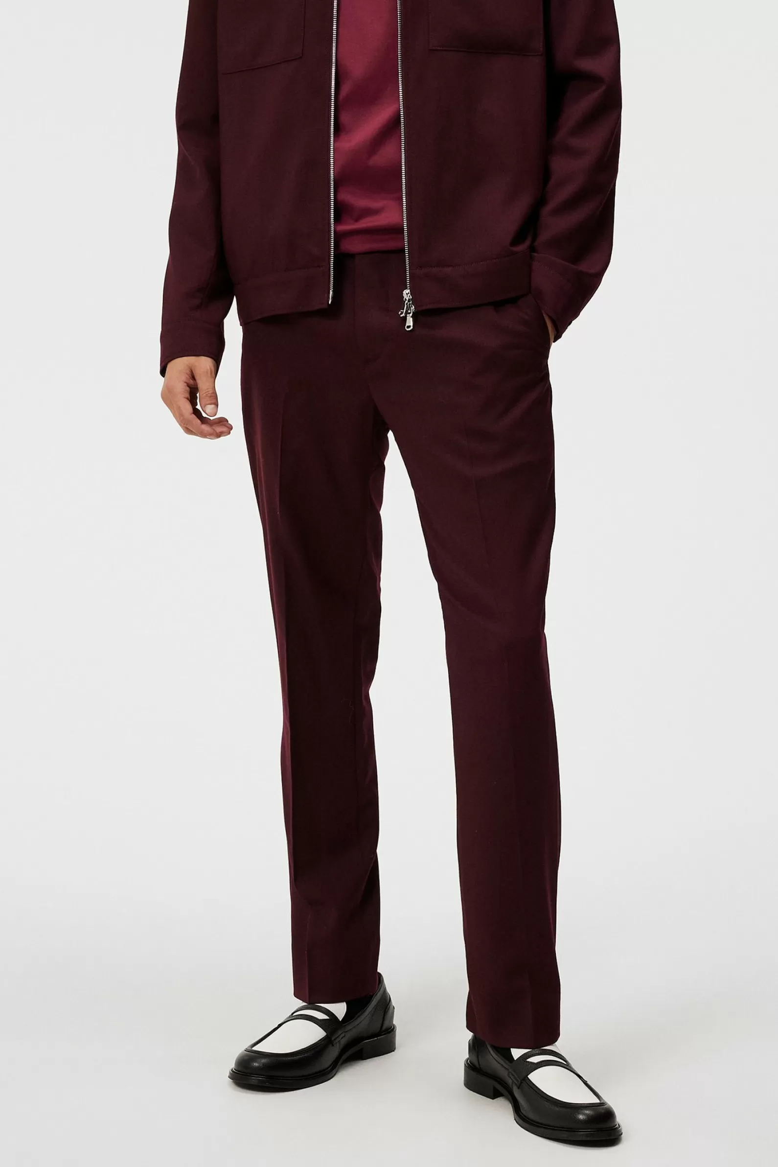 J.Lindeberg Lois Wr Flannel Pants Zinfandel*MÄN Byxor | Skräddarsydda byxor