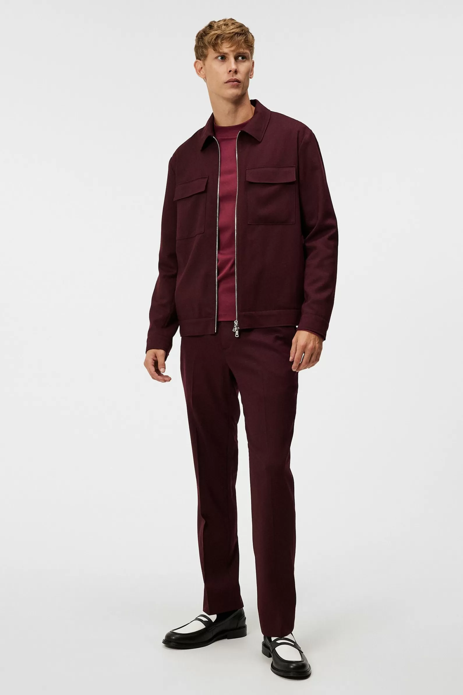 J.Lindeberg Lois Wr Flannel Pants Zinfandel*MÄN Byxor | Skräddarsydda byxor