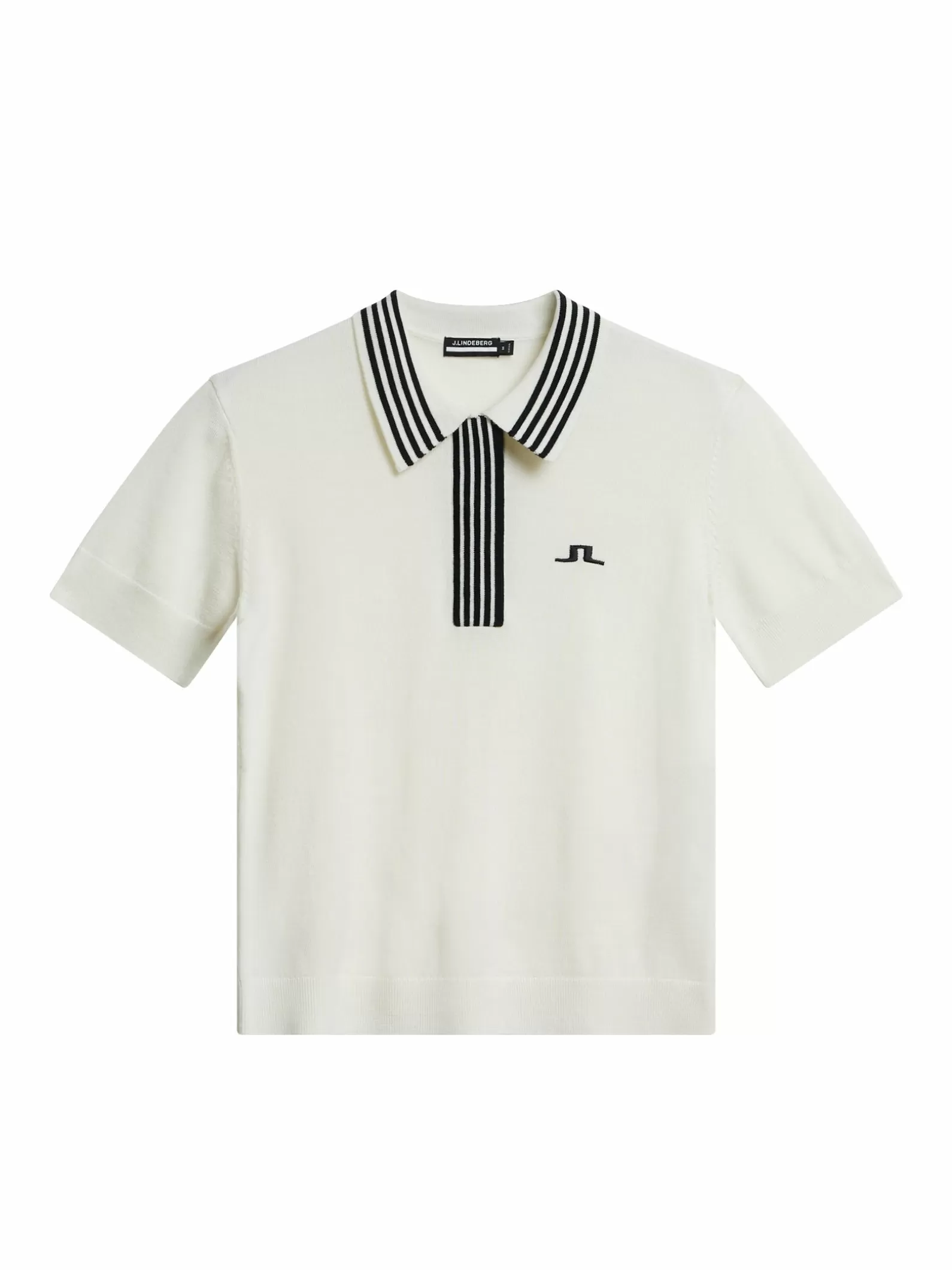 J.Lindeberg Lucie Fine Knit Polo White*KVINNOR Stickat