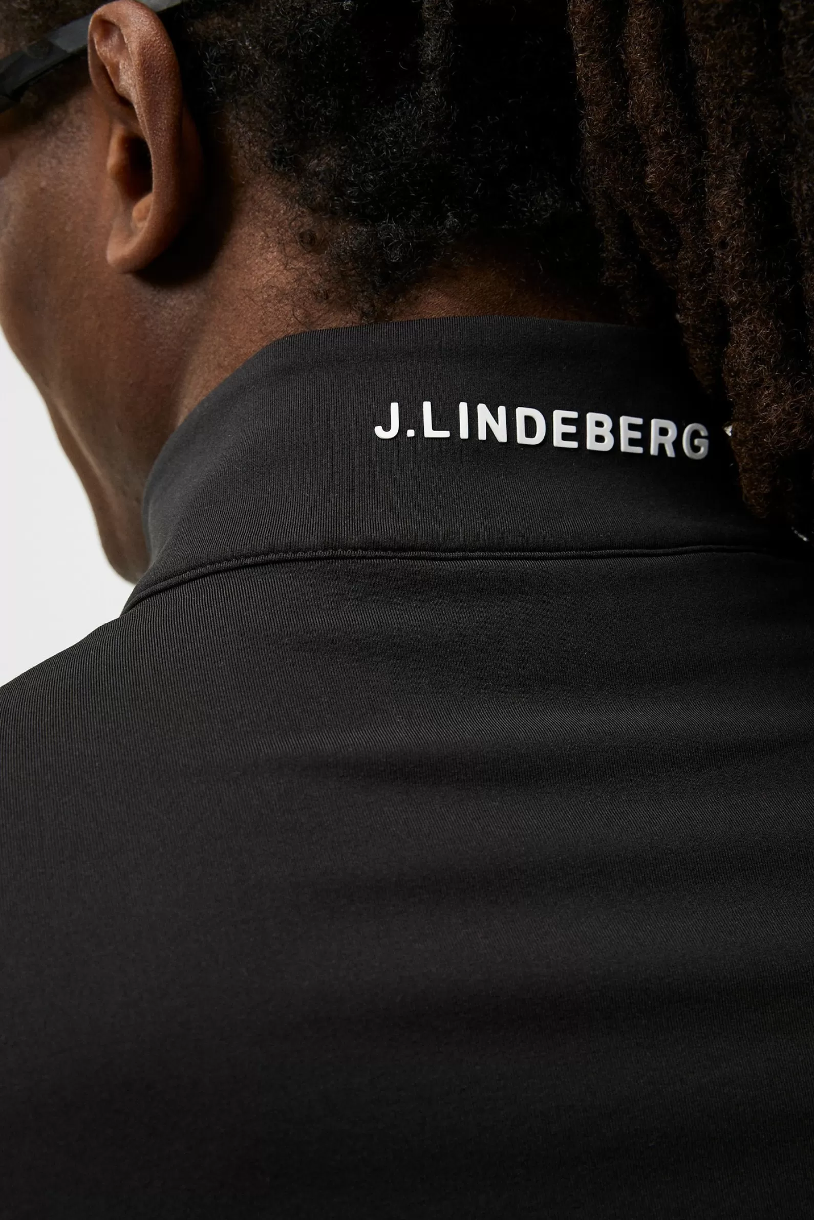 J.Lindeberg Luke Half Zip Mid Layer Black*MÄN Bas- och mellanlager