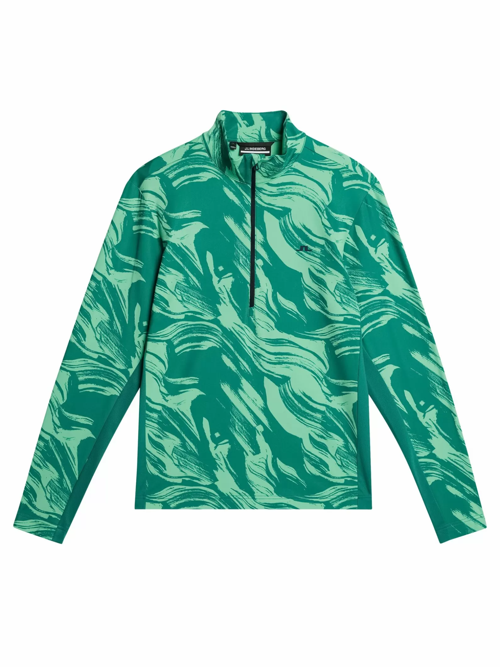 J.Lindeberg Luke Print Half Zip Mid Layer Estate Blue Diamond*MÄN Bas- och mellanlager