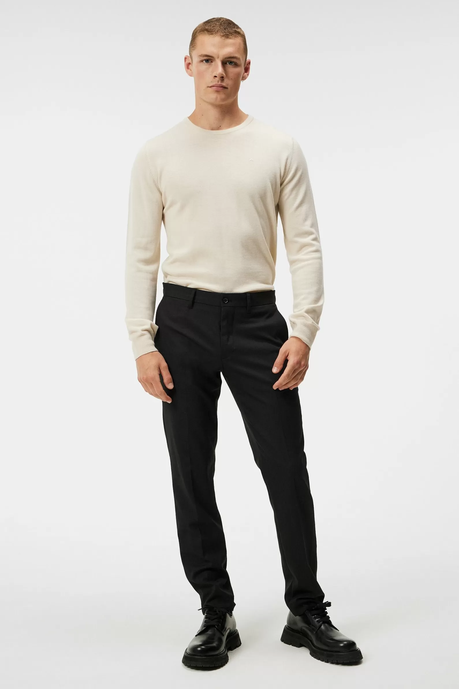 J.Lindeberg Lyle Merino Crew Neck Sweater Surf The Web*MÄN Stickat