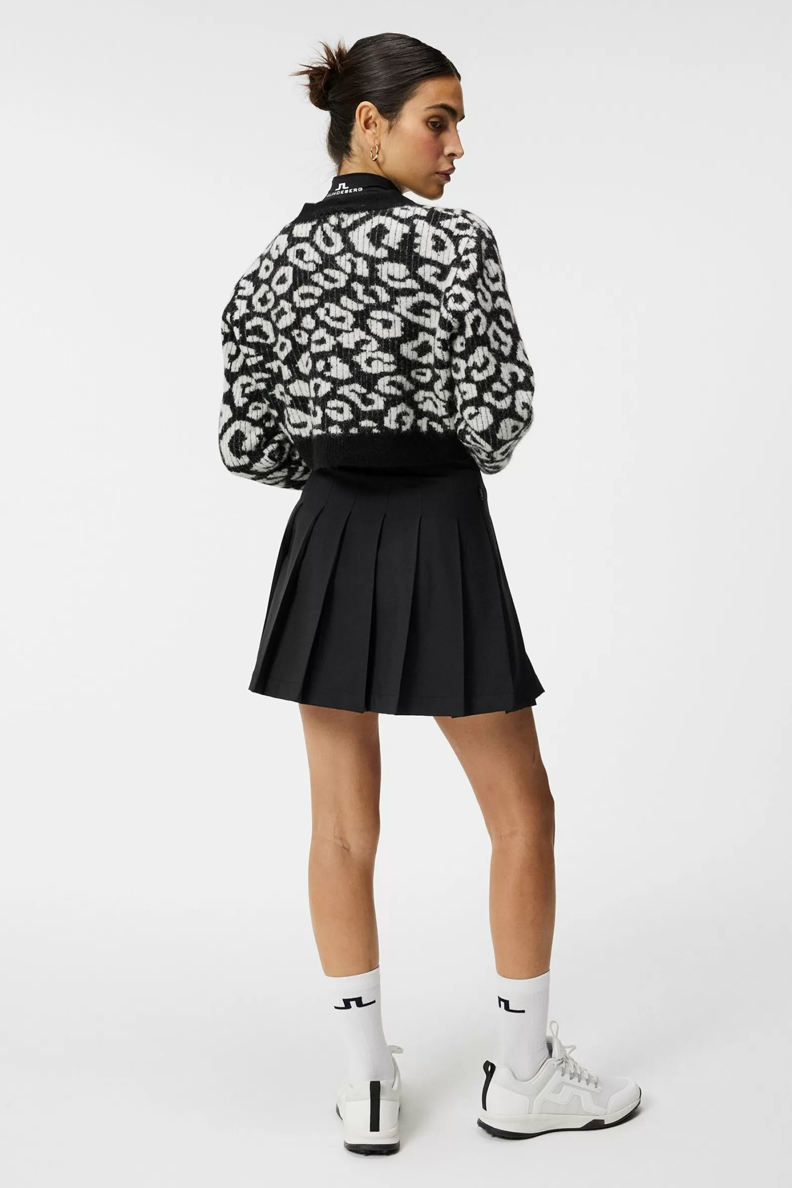 J.Lindeberg Mallory Cropped Cardigan Bw Leopard*KVINNOR Stickat