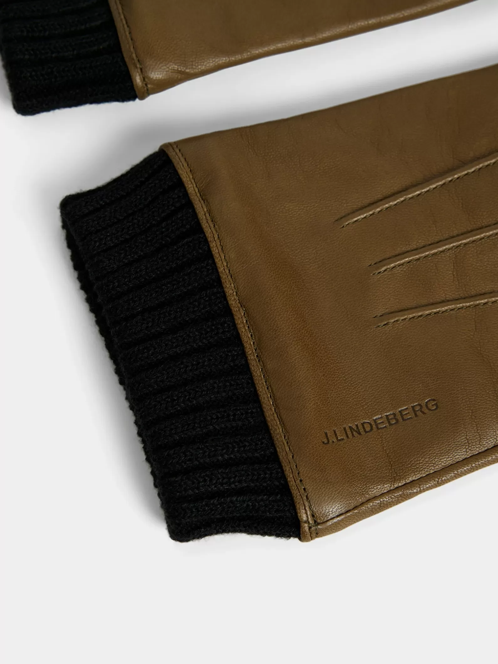 J.Lindeberg Myles Leather Glove Butternut*MÄN Värmetillbehör