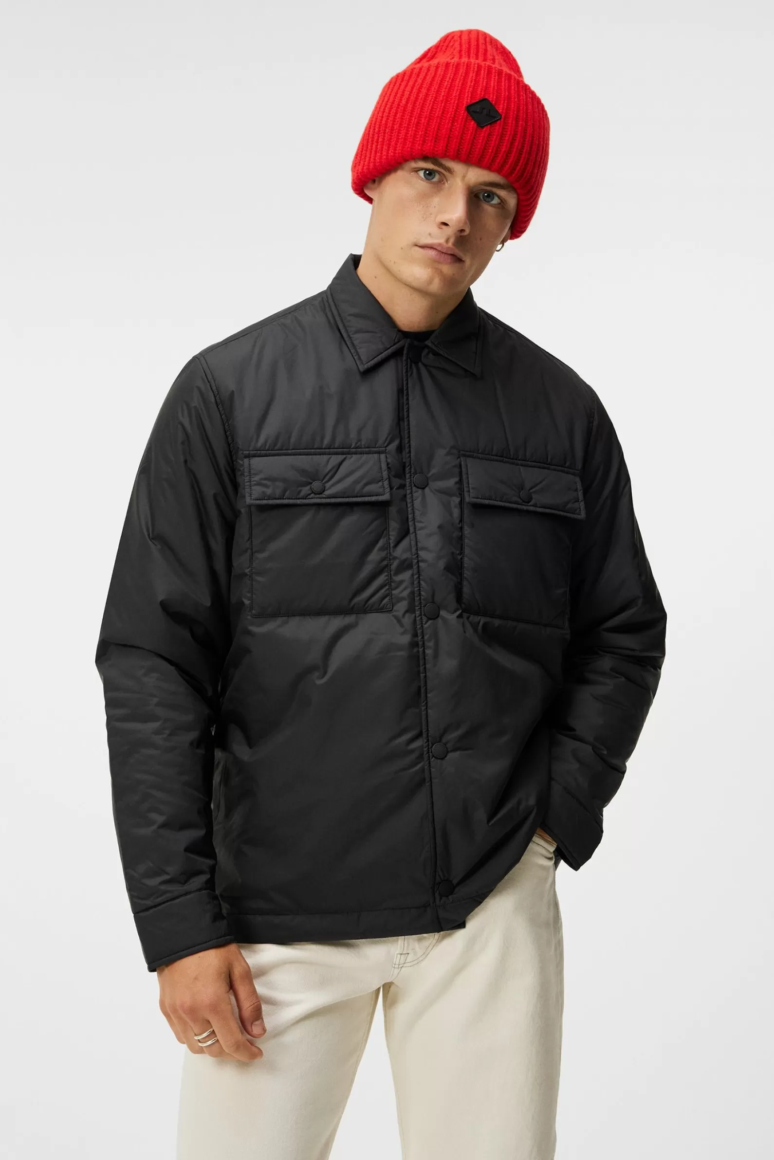 J.Lindeberg Nile Padded Overshirt Black*MÄN Jackor | Övertröjor