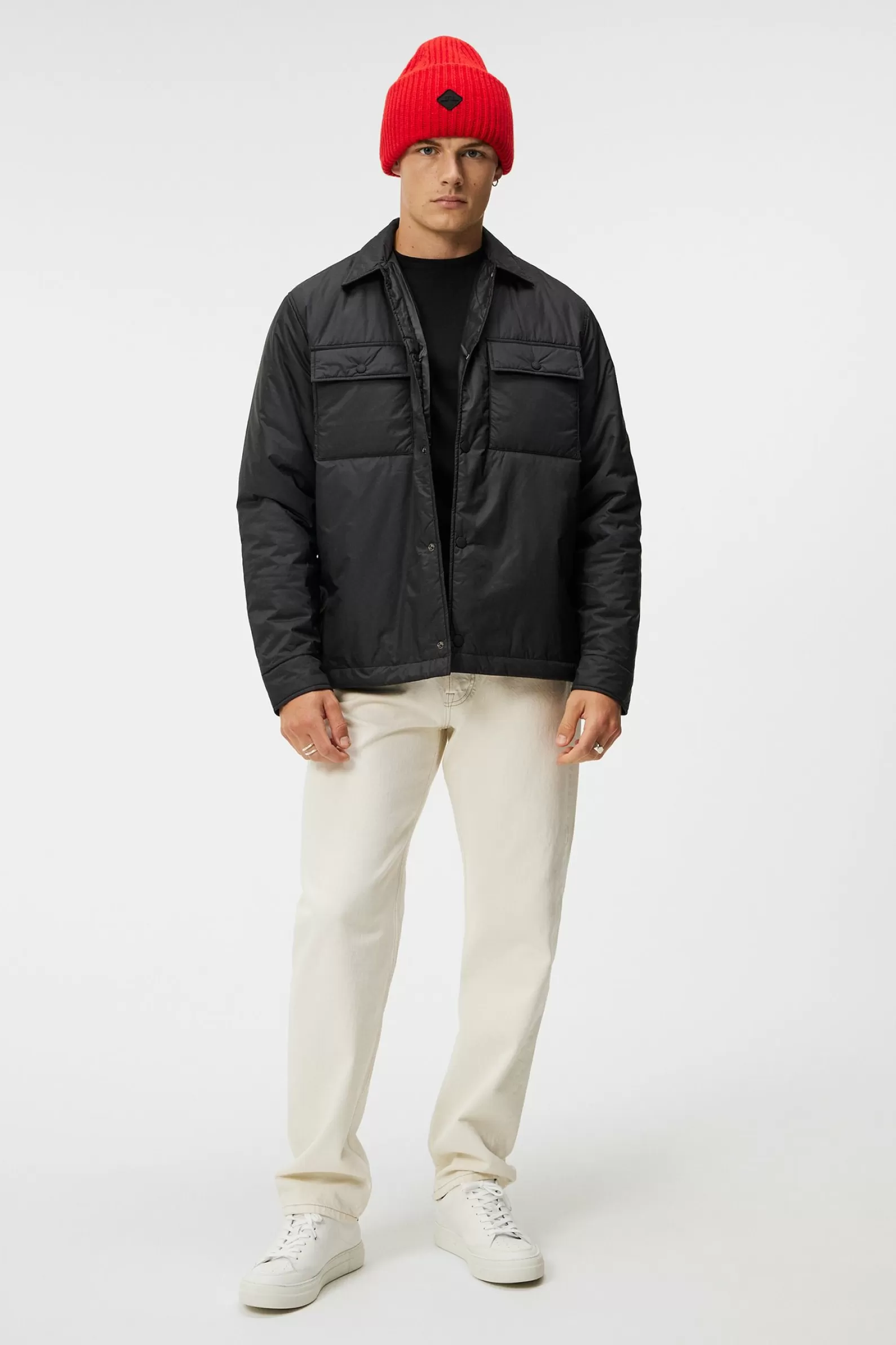 J.Lindeberg Nile Padded Overshirt Black*MÄN Jackor | Övertröjor