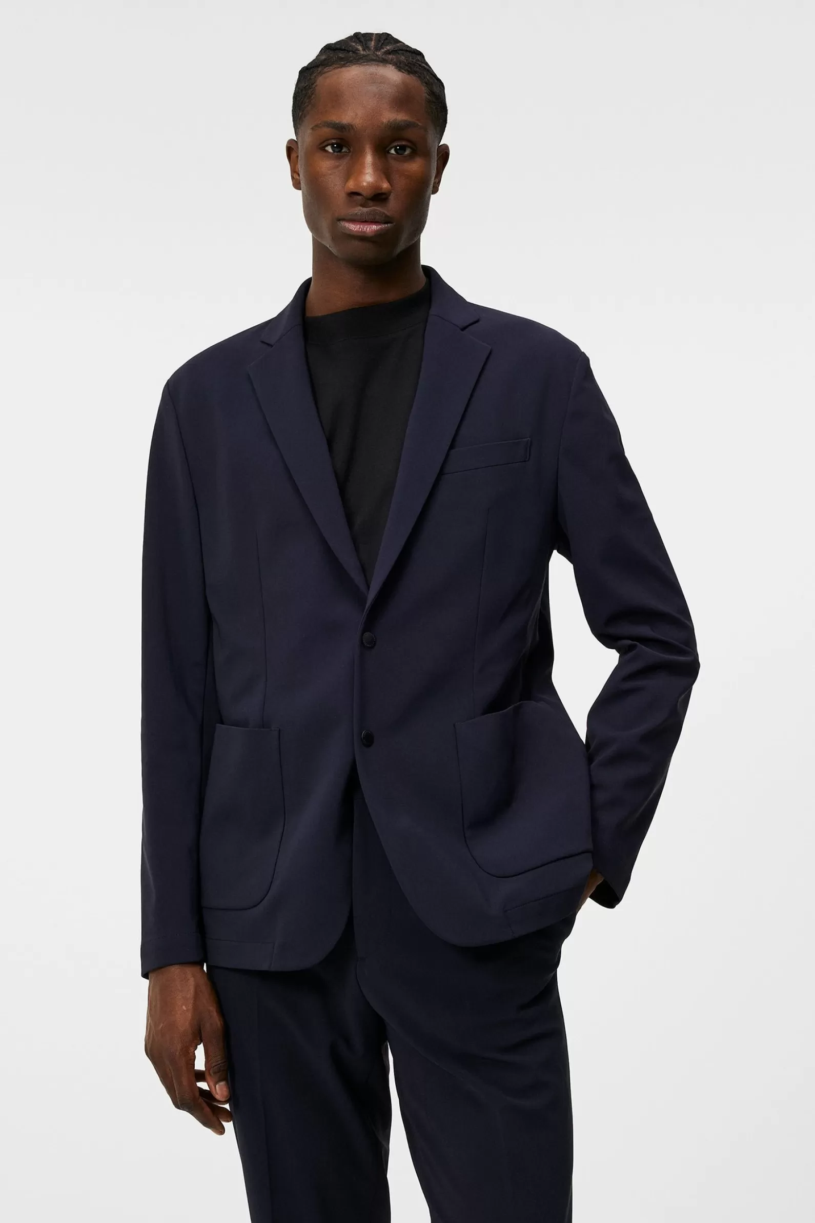 J.Lindeberg Pat U Bonded Jersey Blazer Jl Navy*MÄN Blazers