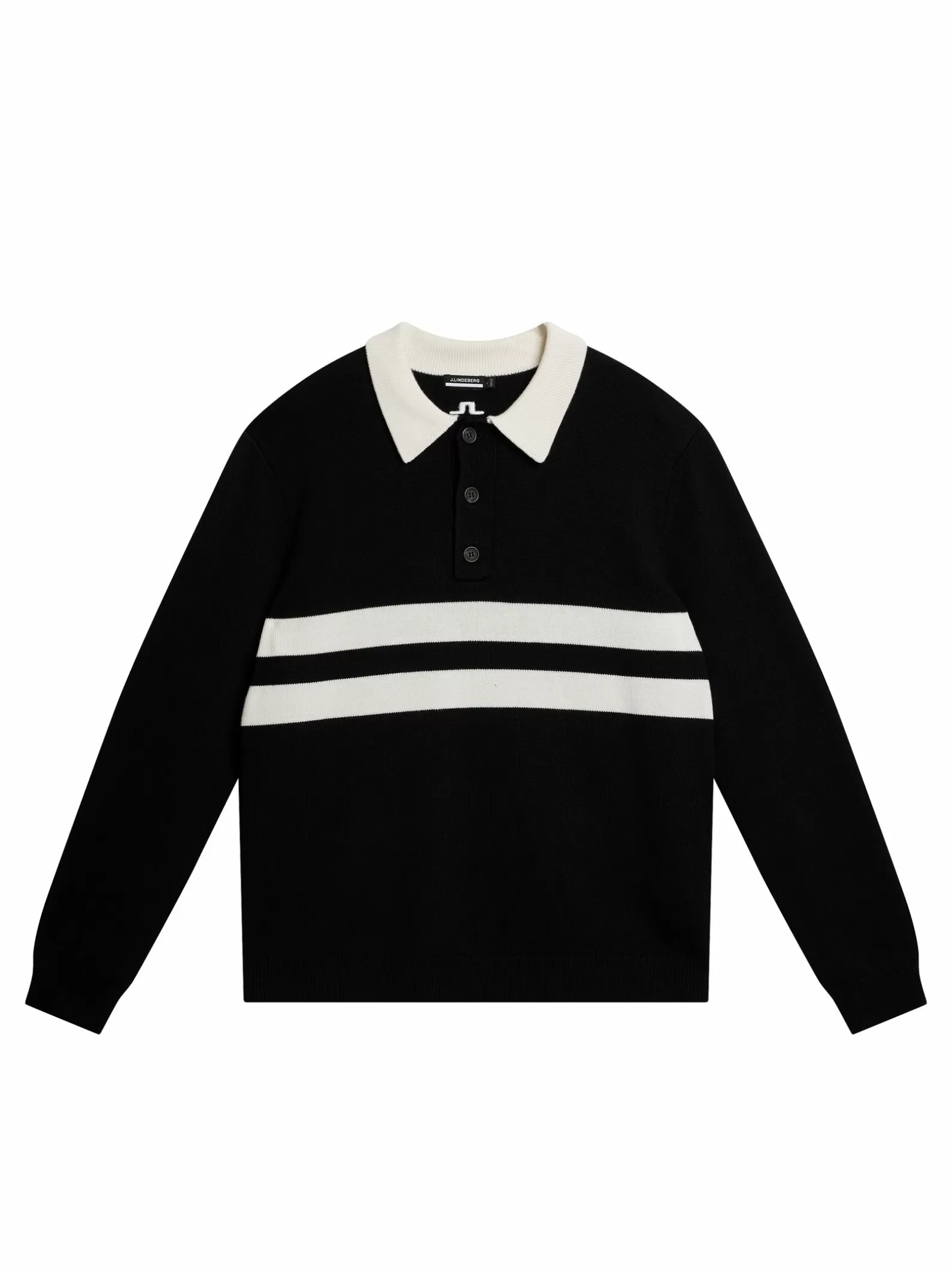 J.Lindeberg Patrik Rugby Knit Black*MÄN Stickat