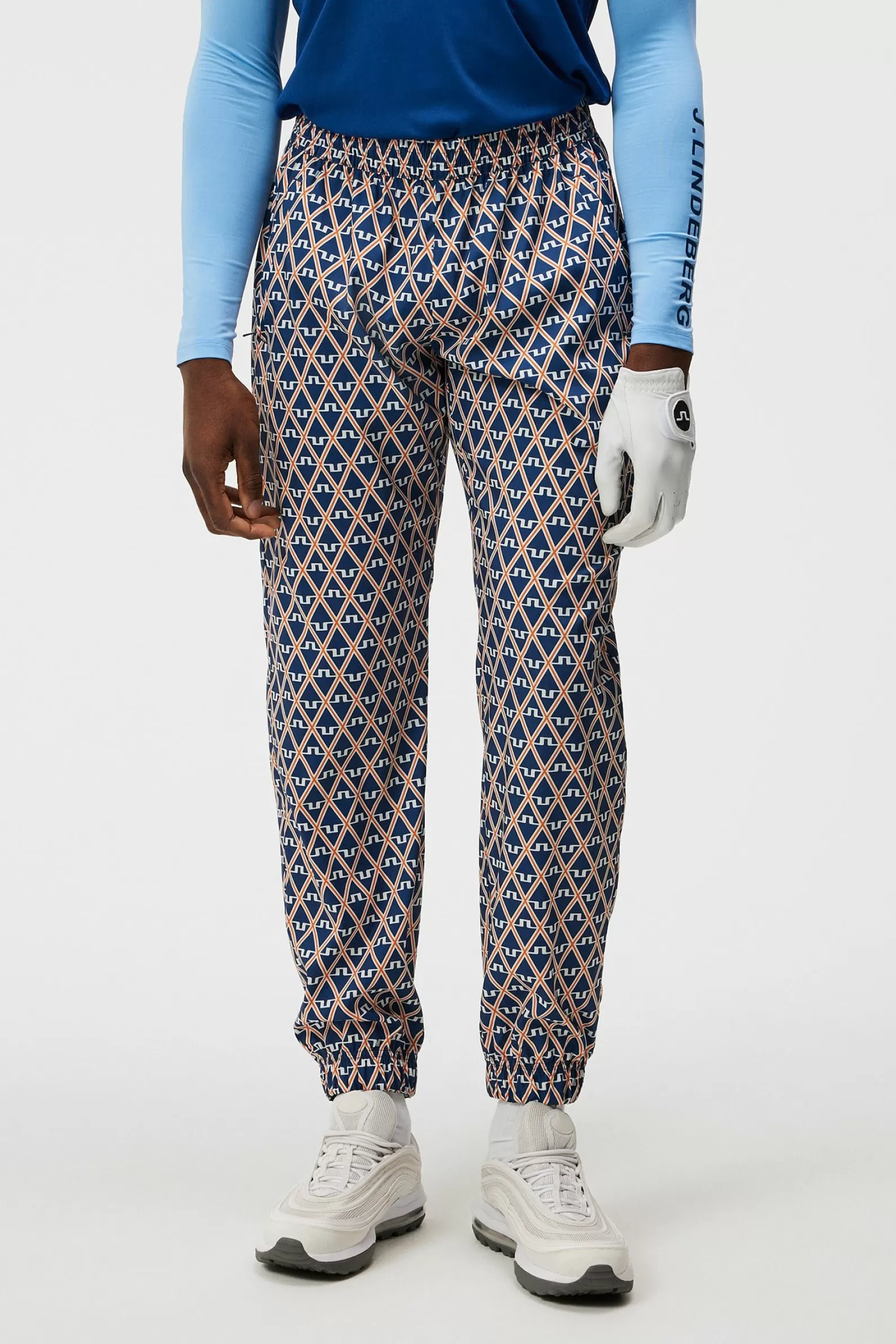 J.Lindeberg Petrus Print Pant Bridge Wave Xl White*MÄN Byxor