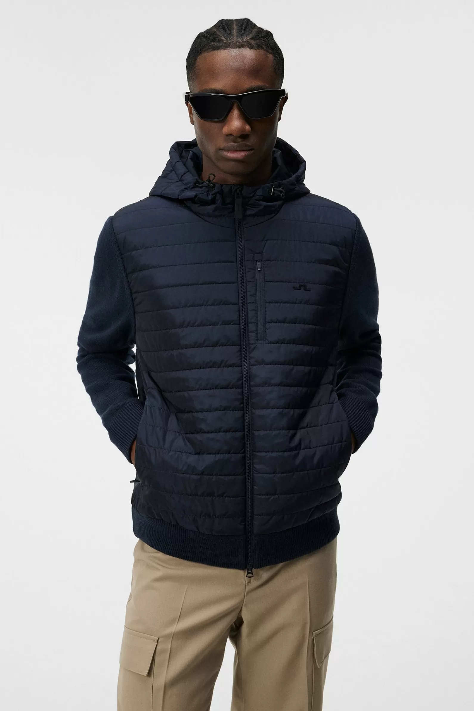 J.Lindeberg Pierre Knitted Hybrid Jacket Jl Navy*MÄN Jackor | Hoodies