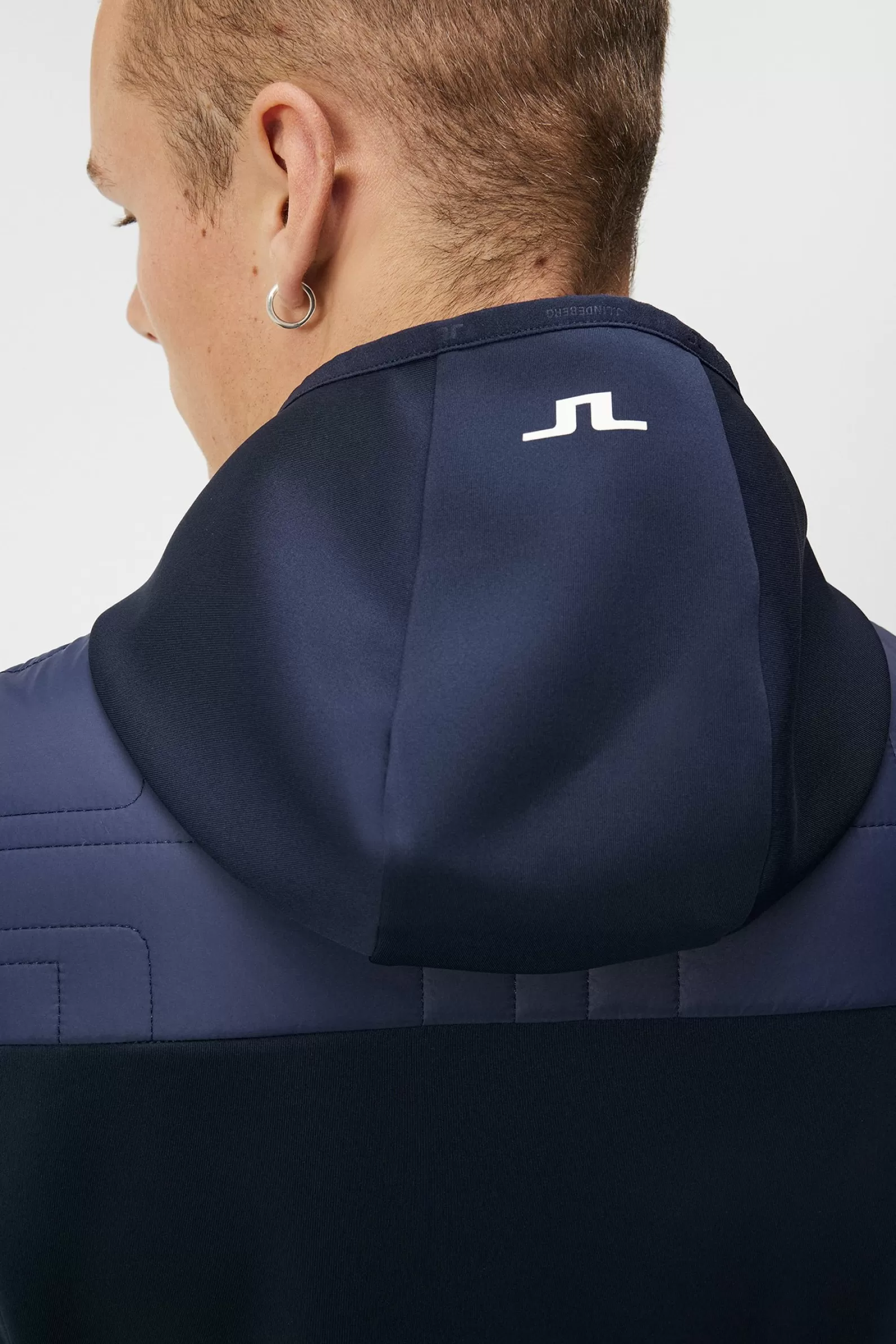 J.Lindeberg Quilt Hybrid Hood Jacket Jl Navy*MÄN Jackor