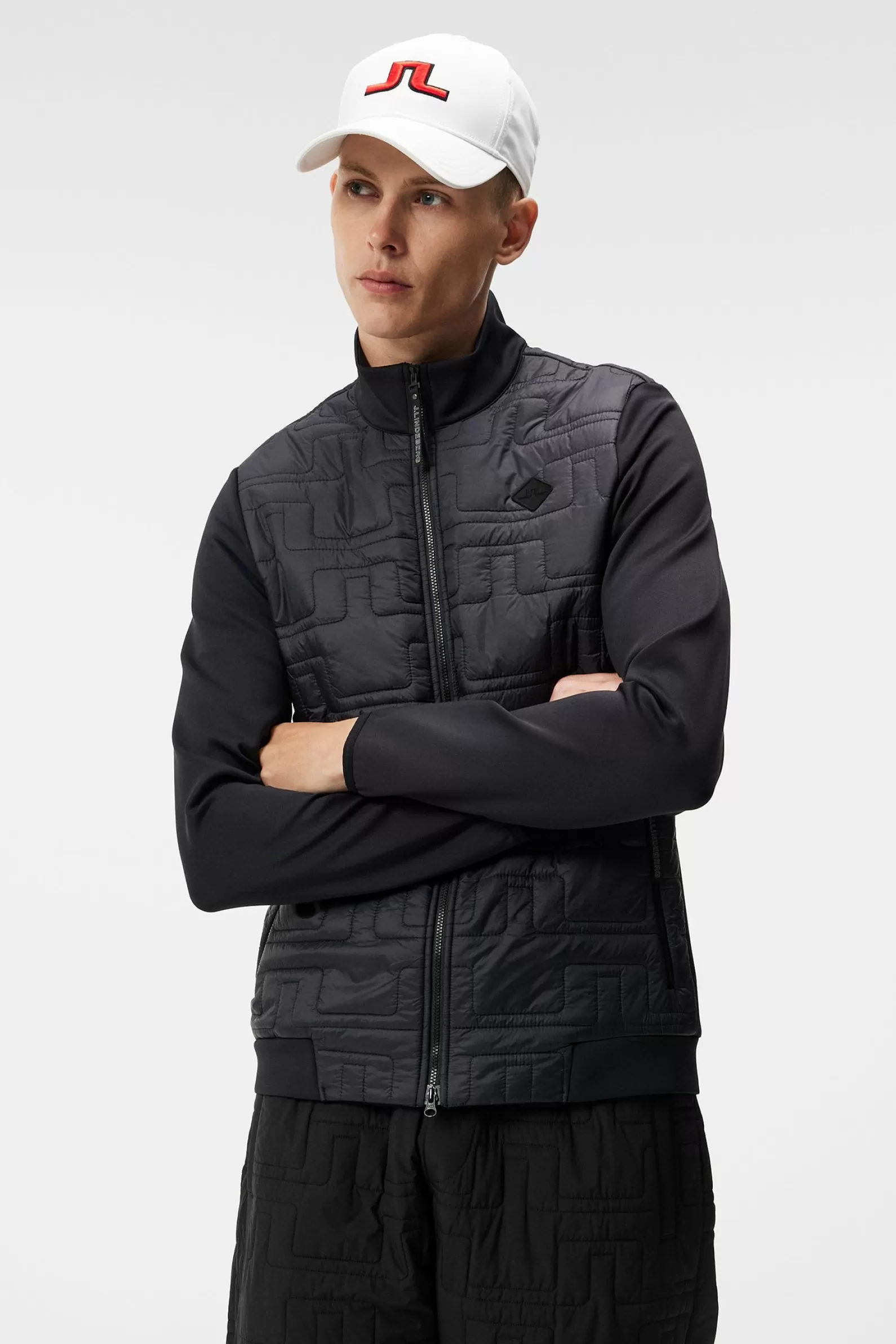 J.Lindeberg Quilt Hybrid Jacket Rain Forest*MÄN Jackor