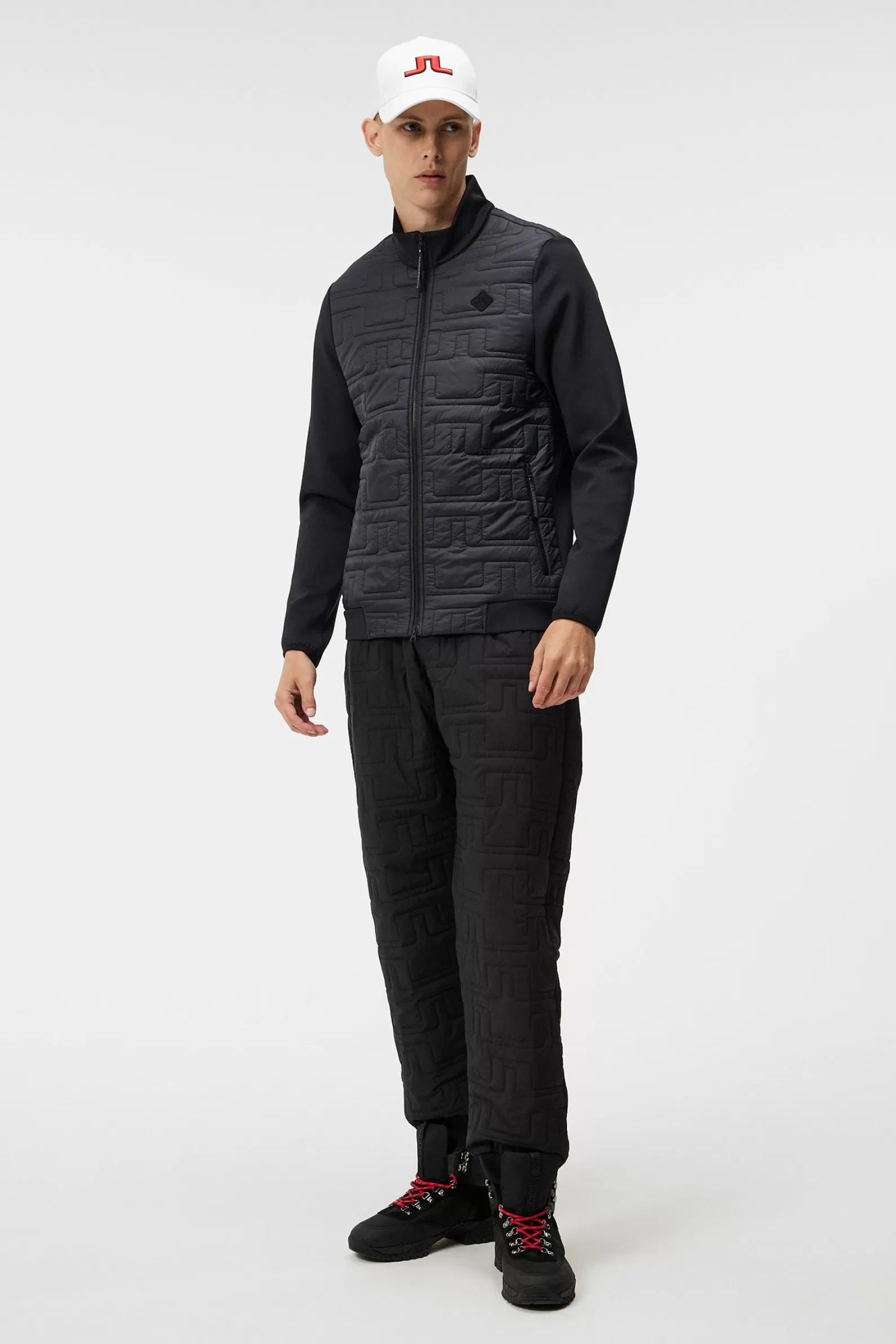 J.Lindeberg Quilt Hybrid Jacket Black*MÄN Jackor