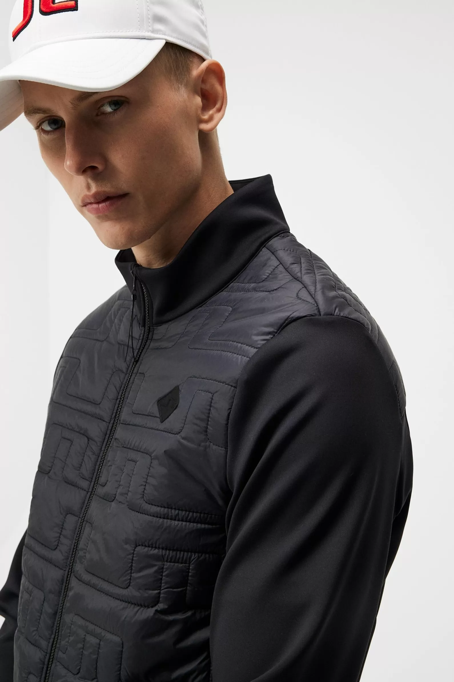 J.Lindeberg Quilt Hybrid Jacket Black*MÄN Jackor