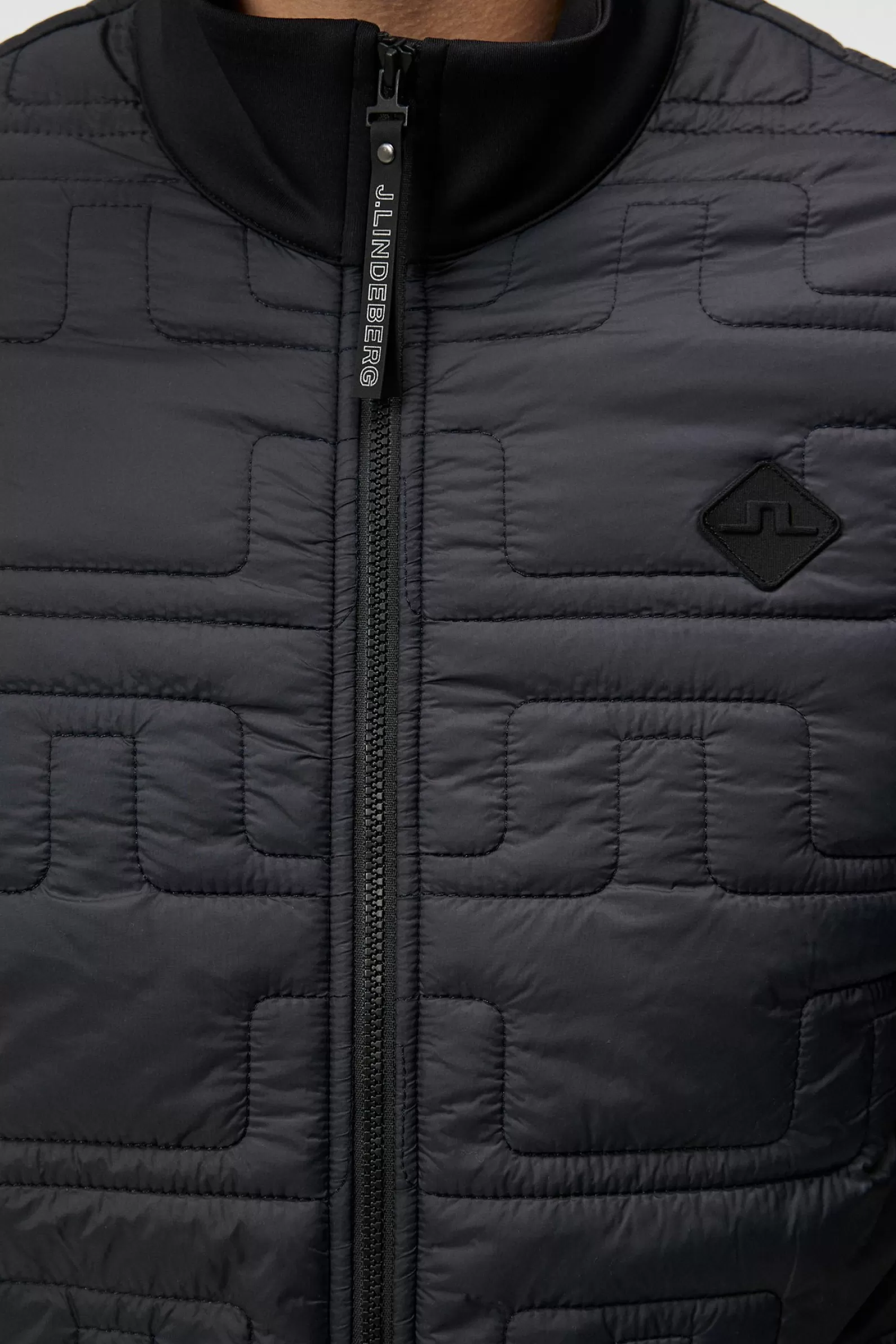 J.Lindeberg Quilt Hybrid Jacket Black*MÄN Jackor