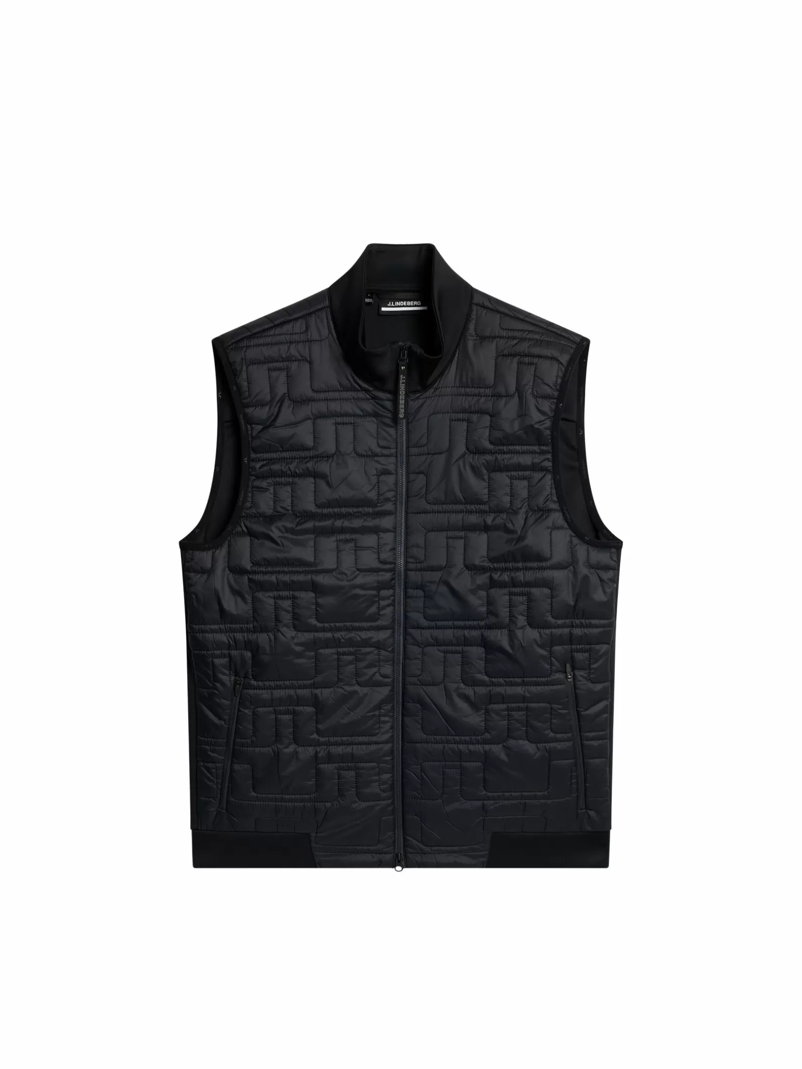 J.Lindeberg Quilt Hybrid Vest Black*MÄN Gilets