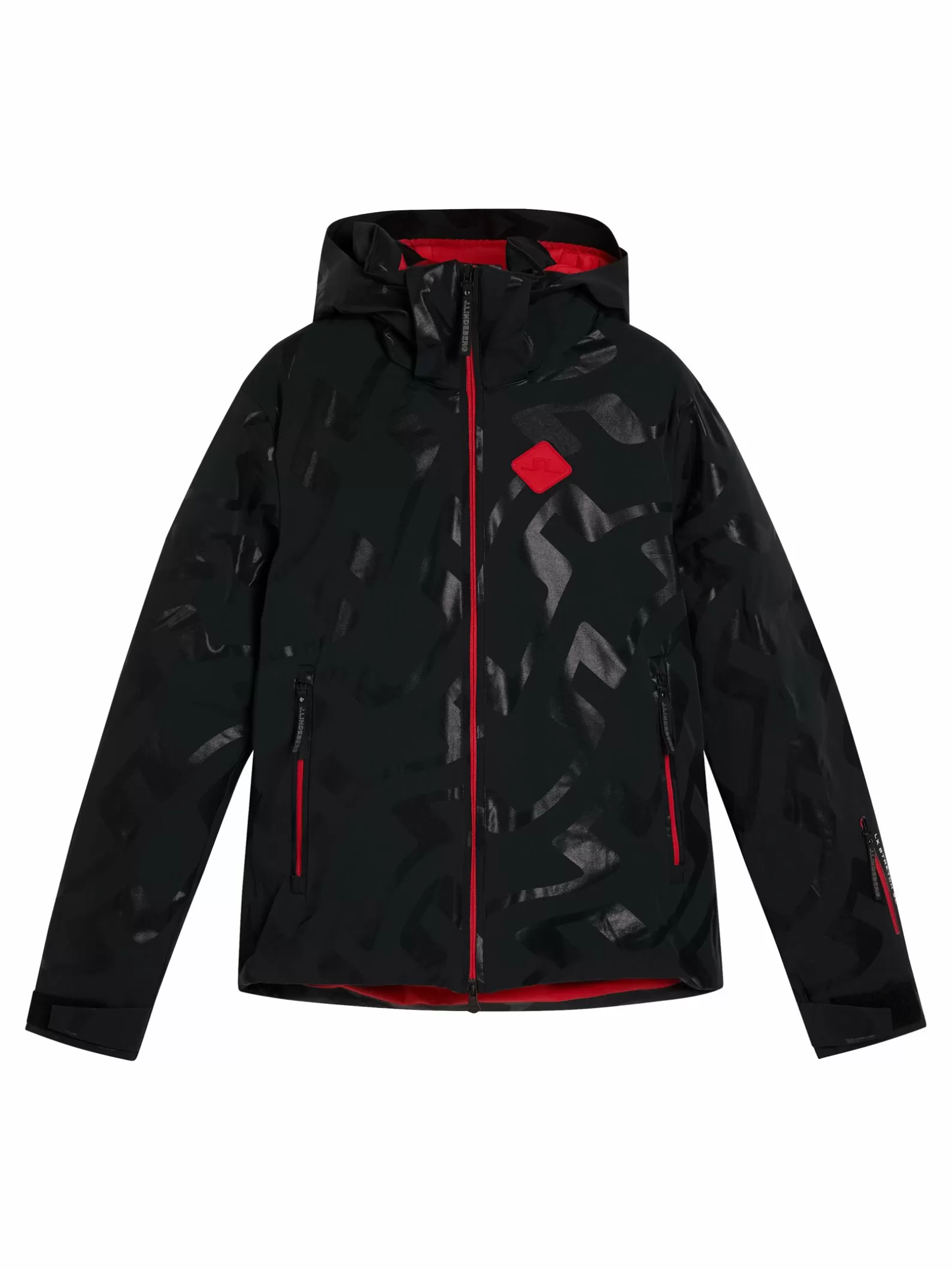 J.Lindeberg Ray Hybrid Jacket Printed Bridge Wave Xl Black Gloss*MÄN Jackor