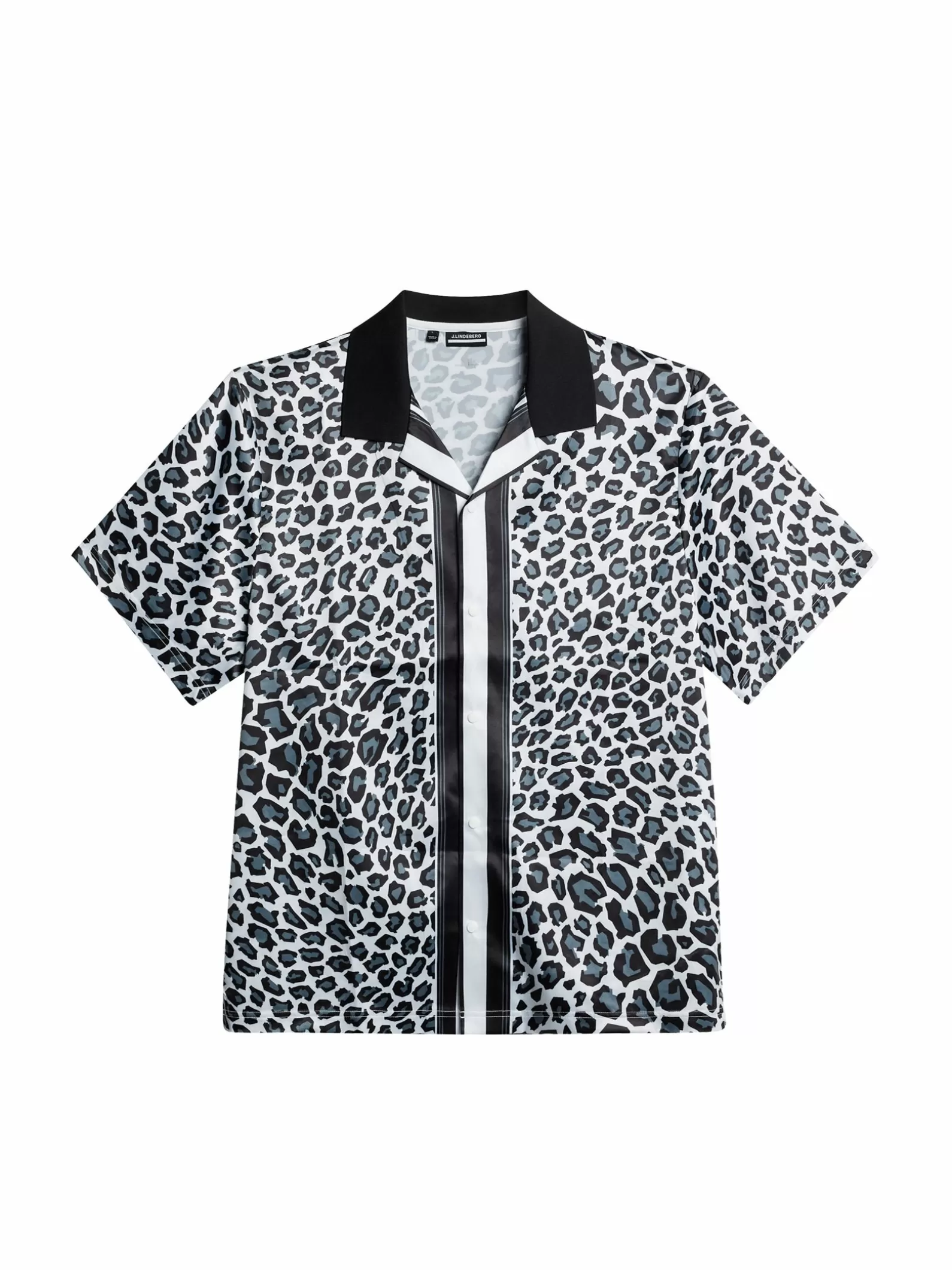 J.Lindeberg Roscoe Print Shirt Bw Leopard*MÄN Polotröjor