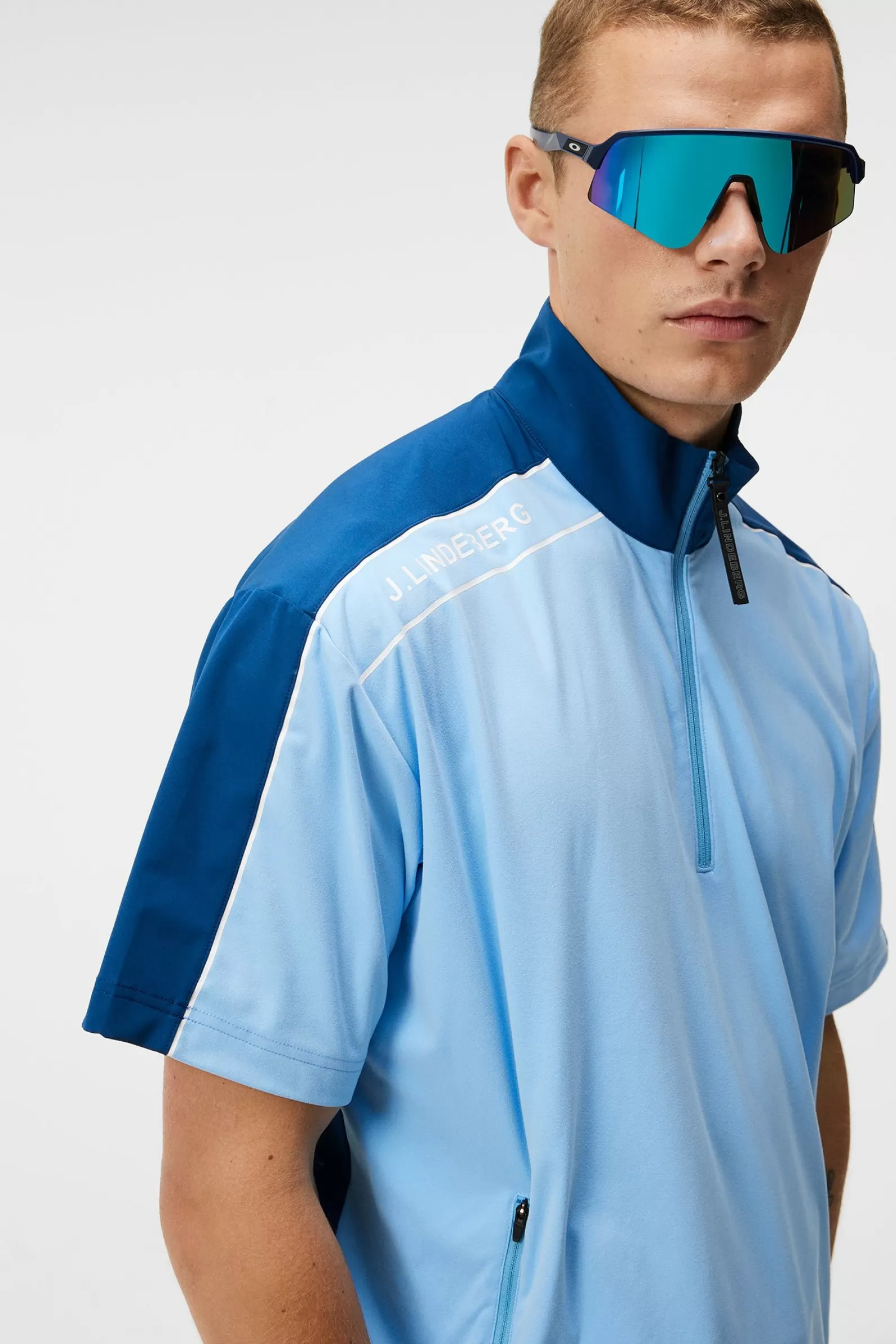 J.Lindeberg Rox Windbreaker Top Little Boy Blue*MÄN Bas- och mellanlager | Polotröjor