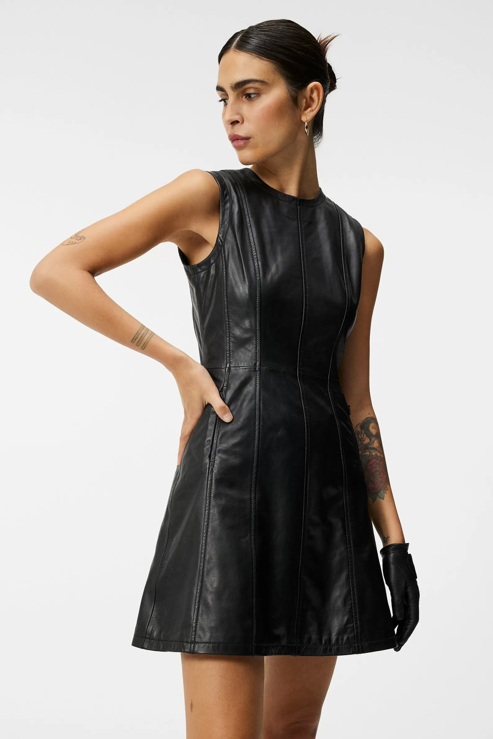 J.Lindeberg Ruby Leather Dress Black*KVINNOR Klänningar