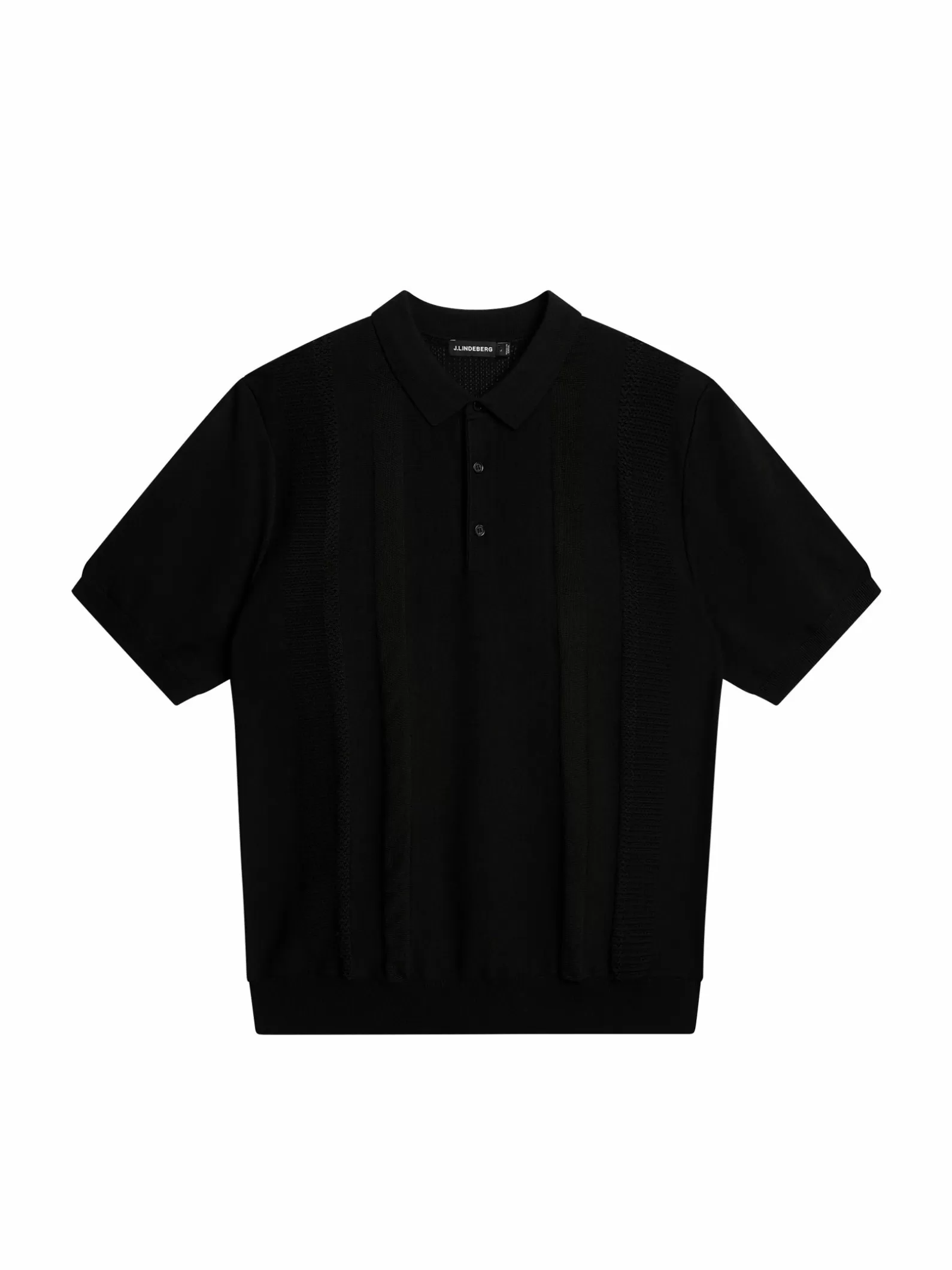 J.Lindeberg Ryce Texture Blocking Polo Black*MÄN Stickat