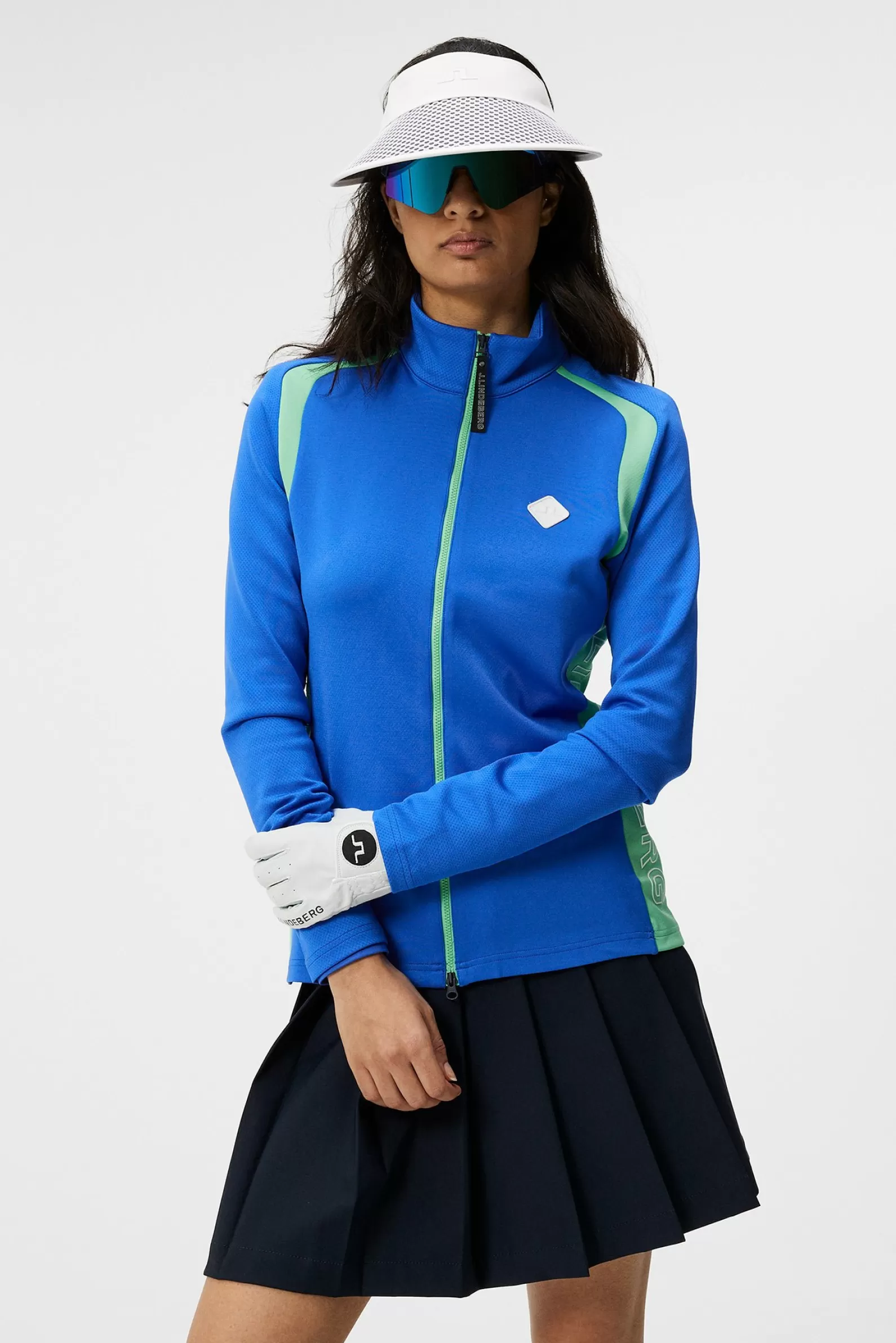 J.Lindeberg Solar Full Zip Mid Layer Dazzling Blue*KVINNOR Bas- och mellanlager