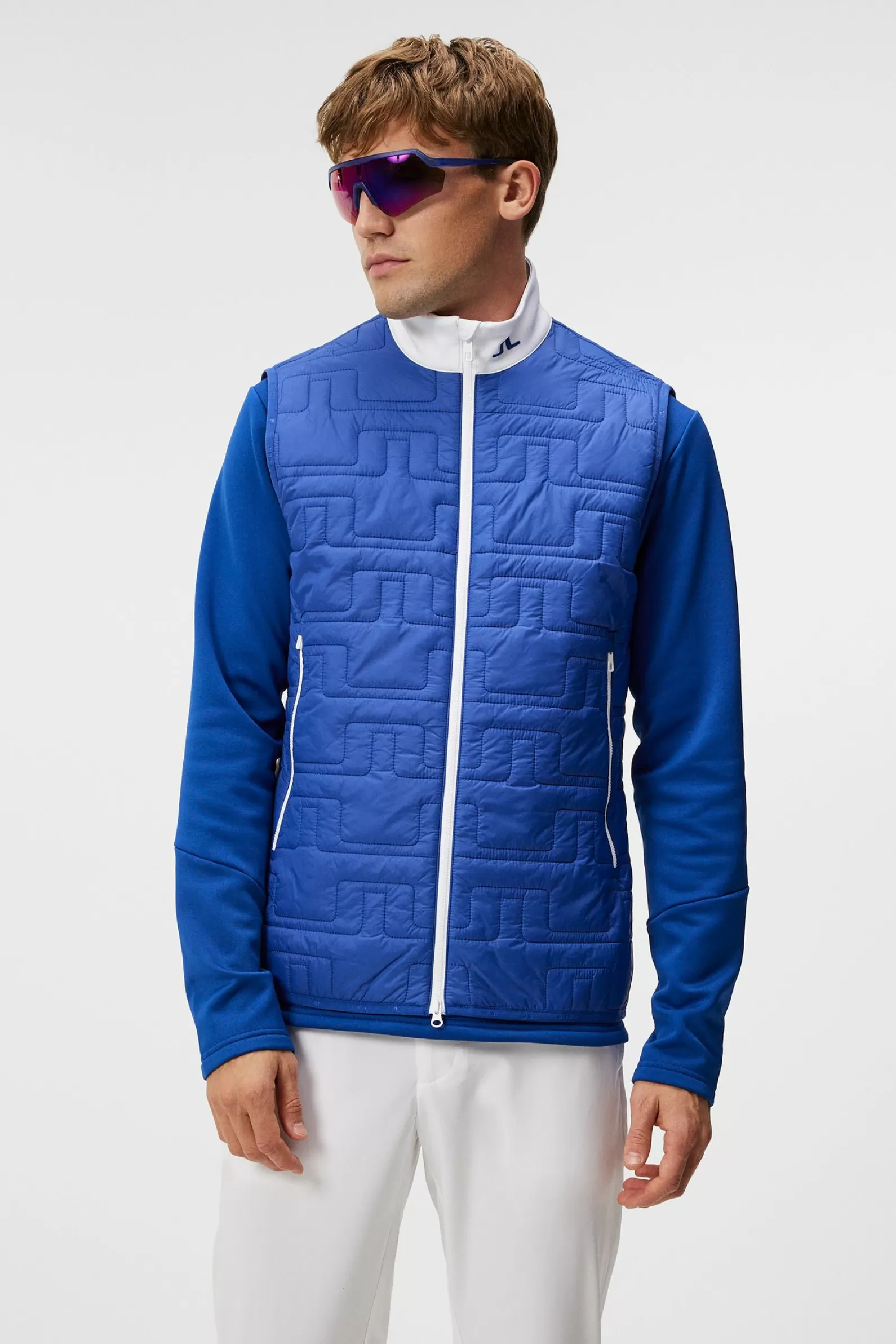 J.Lindeberg Stefano Hybrid Vest Sodalite Blue*MÄN Gilets