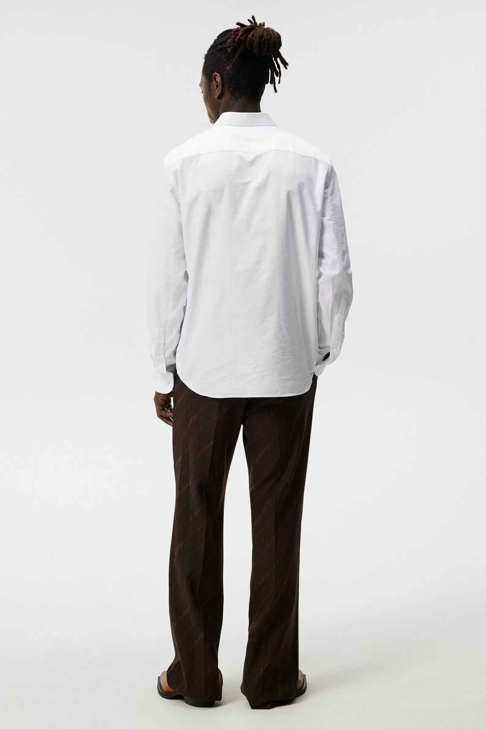 J.Lindeberg Stretch Oxford Org Slim Shirt White*MÄN Skjortor